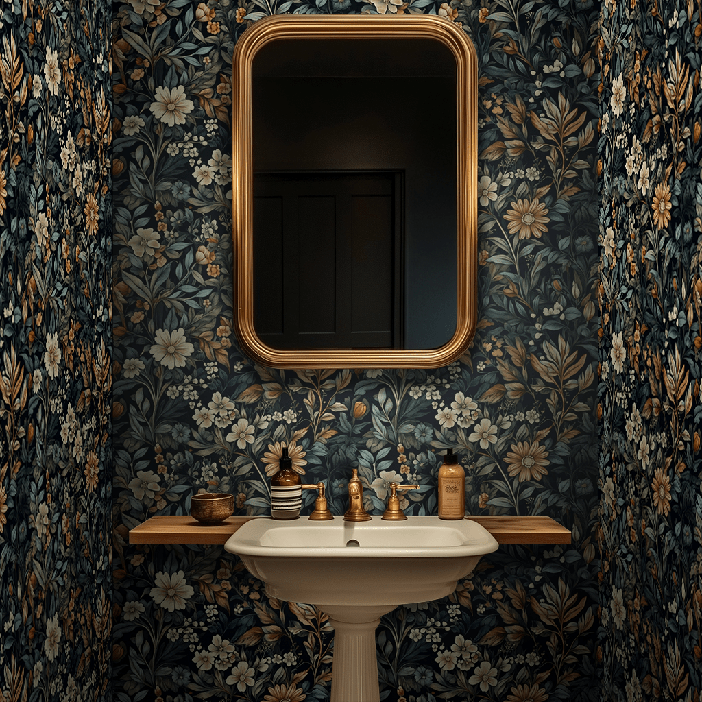 Moonlit Botanica Wallpaper - Benton Lane Home - Painted Paper