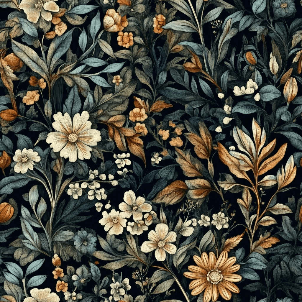 Moonlit Botanica Wallpaper - Benton Lane Home - Painted Paper