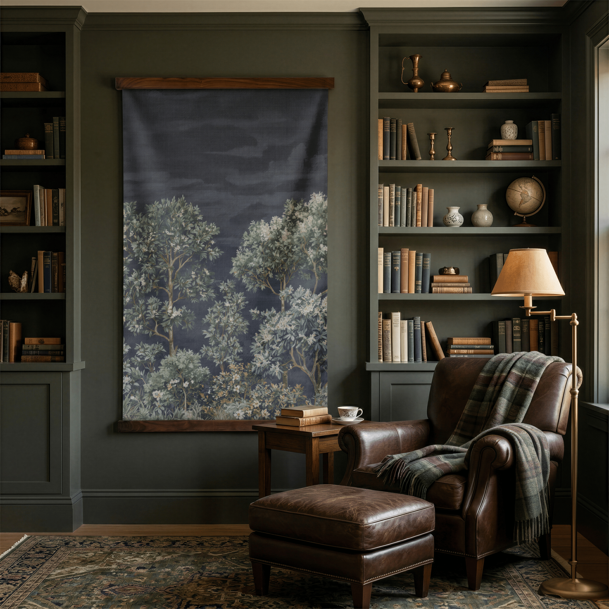 Moonlit Garden - Tapestry - Benton Lane Home - Painted Paper