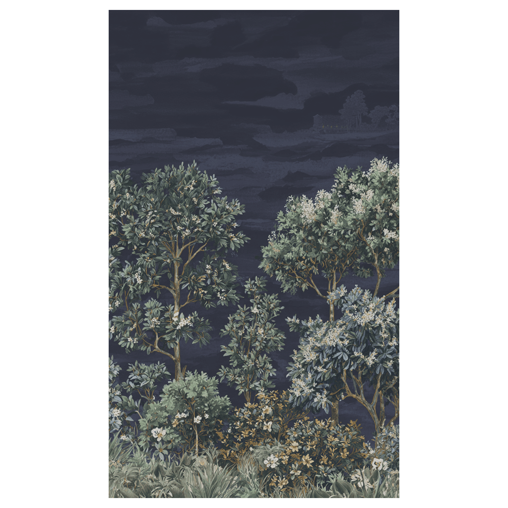 Moonlit Garden - Tapestry - Benton Lane Home - Painted Paper