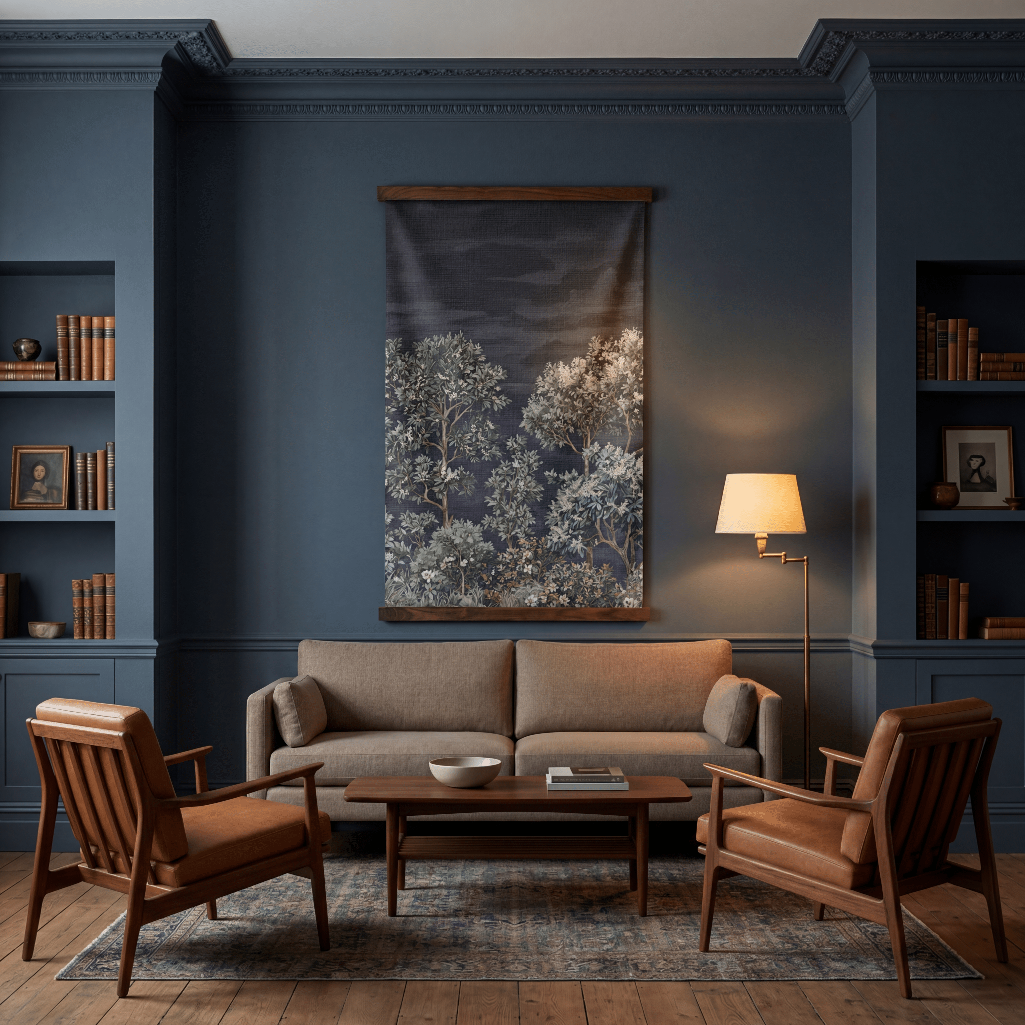 Moonlit Garden - Tapestry - Benton Lane Home - Painted Paper