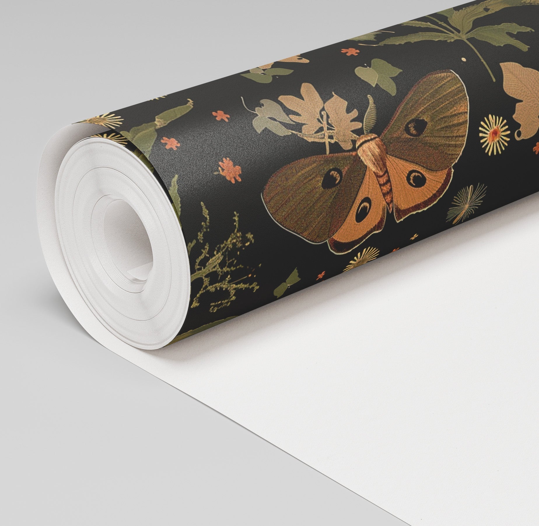 Moonlit Lepidoptera Wallpaper - Benton Lane Home - Painted Paper