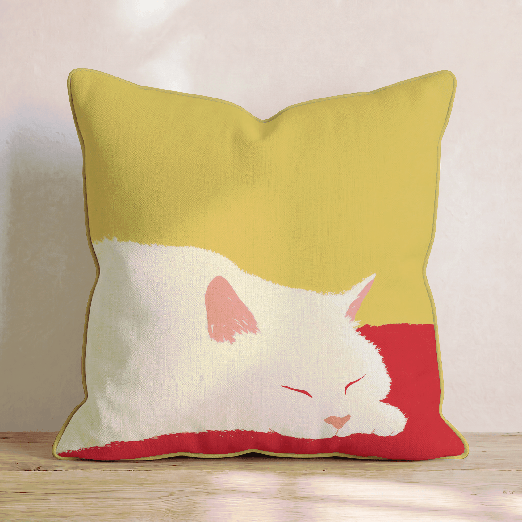 Morning Cat Throw Pillow - Benton Lane Home - Hillcroft Home
