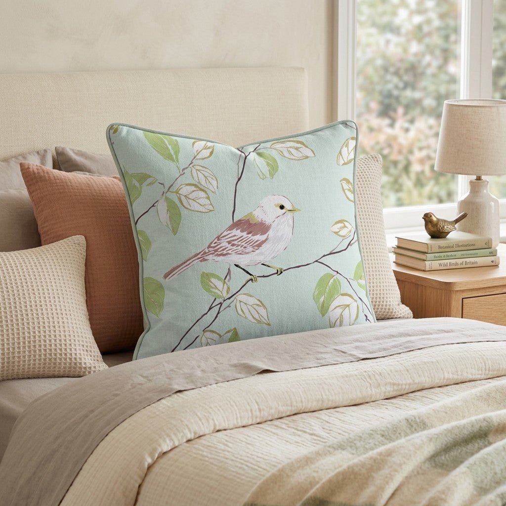 Morning Songbird Throw Pillow - Benton Lane Home - Hillcroft Home