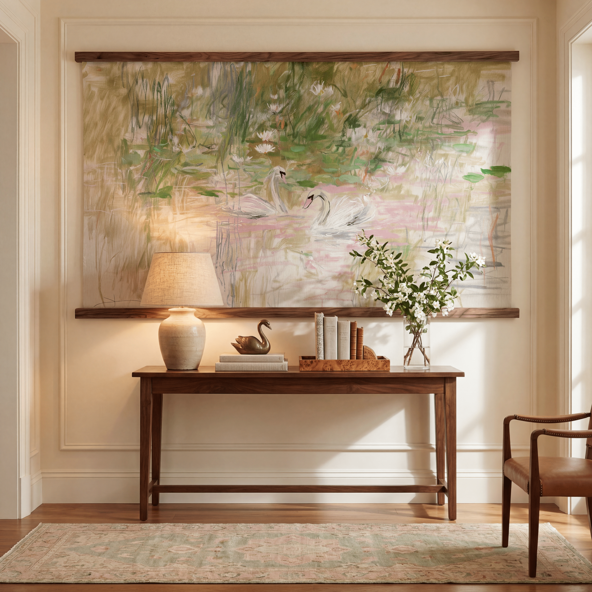 Morning Swan - Tapestry - Benton Lane Home - Lemon Park