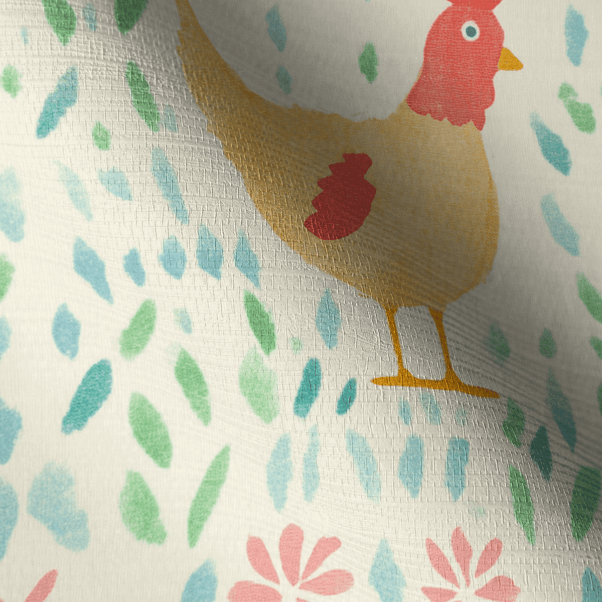 Mother Hen Faux Grasscloth Wallpaper - Benton Lane Home - Lemon Park