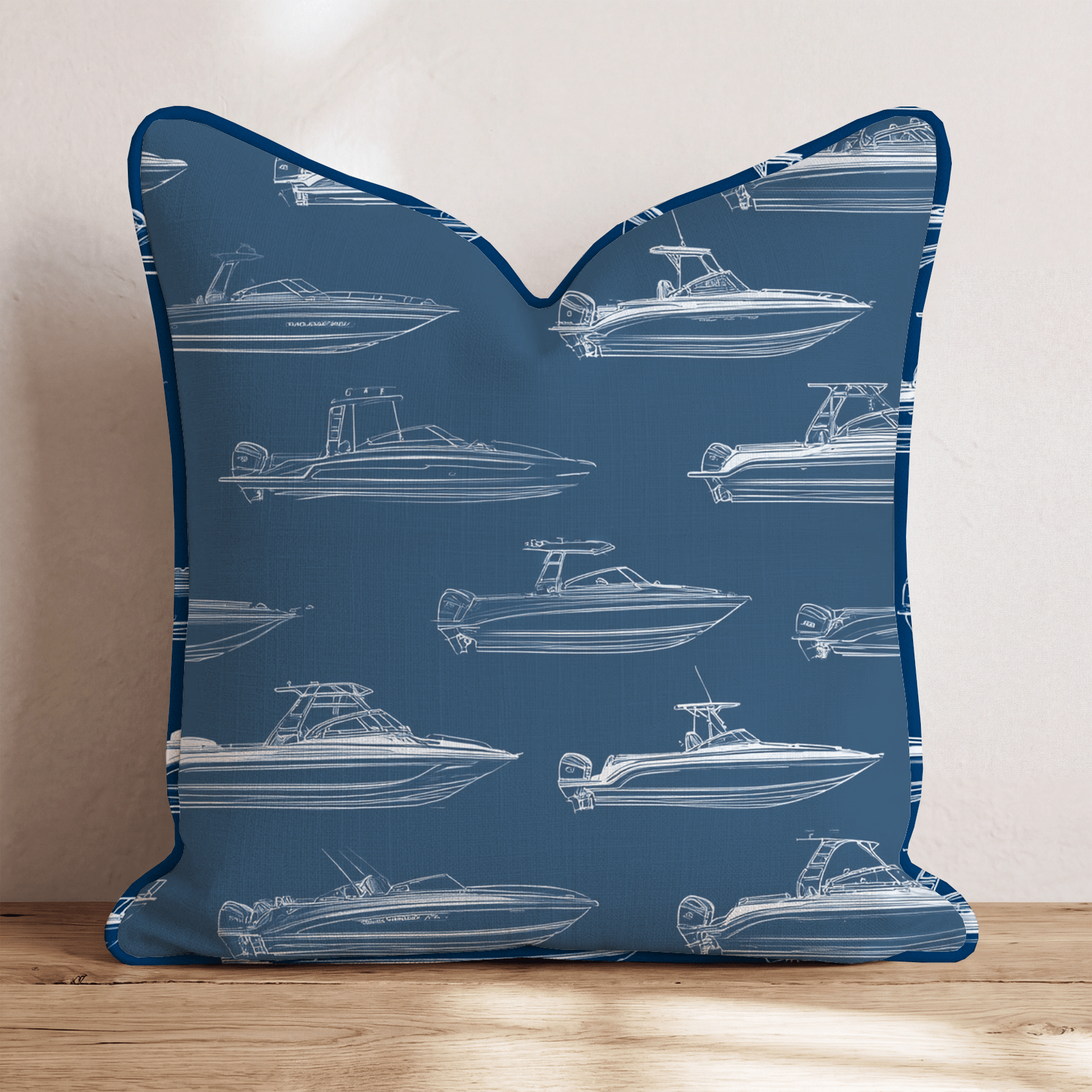 Motor Boatin Throw Pillow - Benton Lane Home - Hillcroft Home