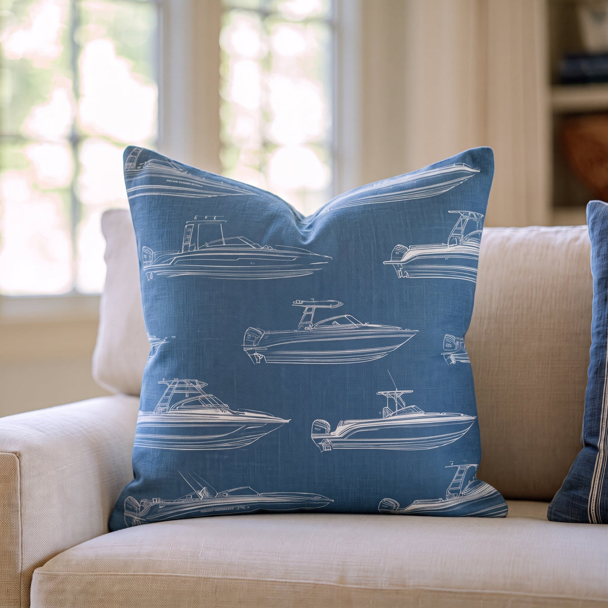 Motor Boatin Throw Pillow - Benton Lane Home - Hillcroft Home