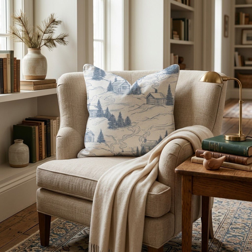 Mountain Home Throw Pillow - Benton Lane Home - Hillcroft Home
