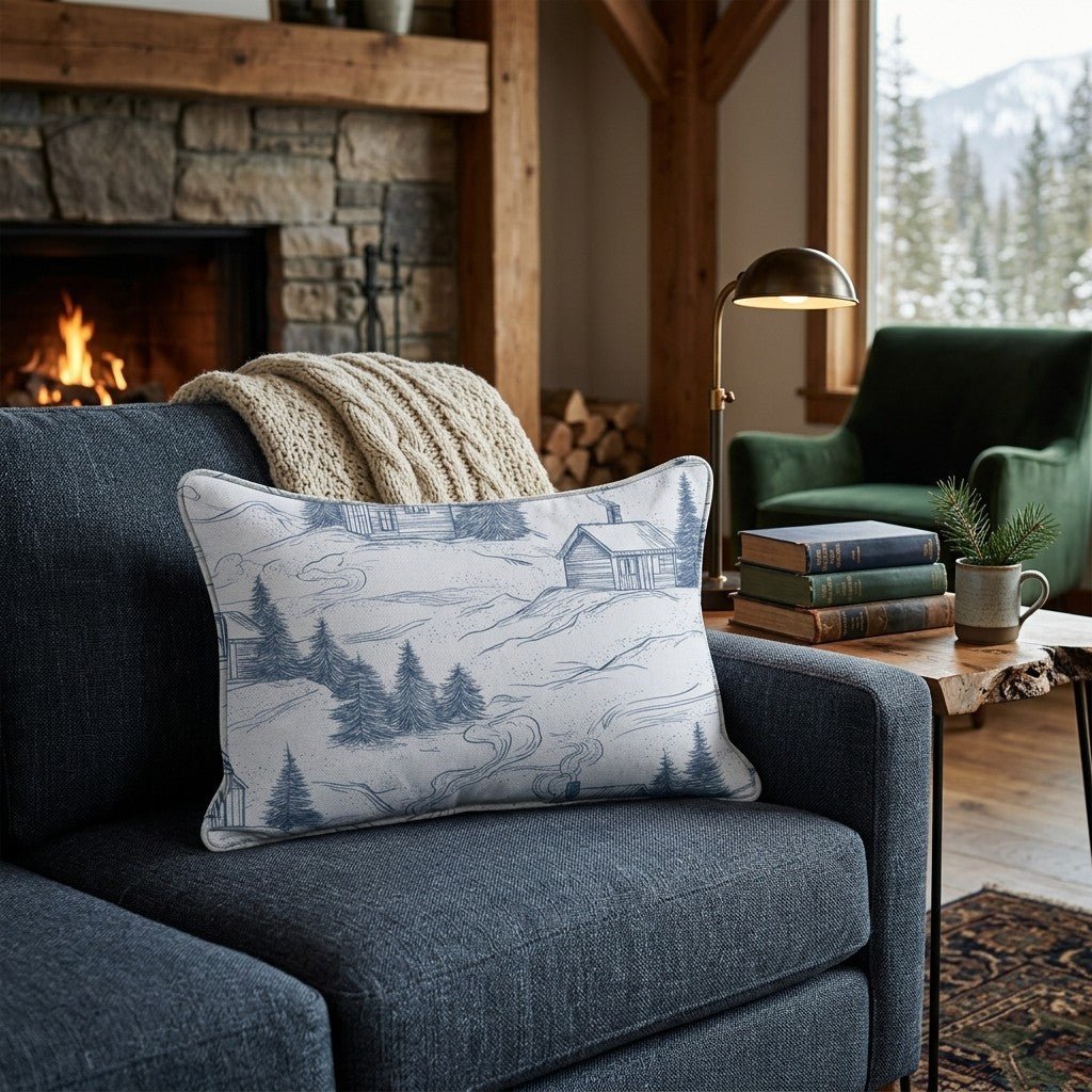 Mountain Home Throw Pillow - Hillcroft Home