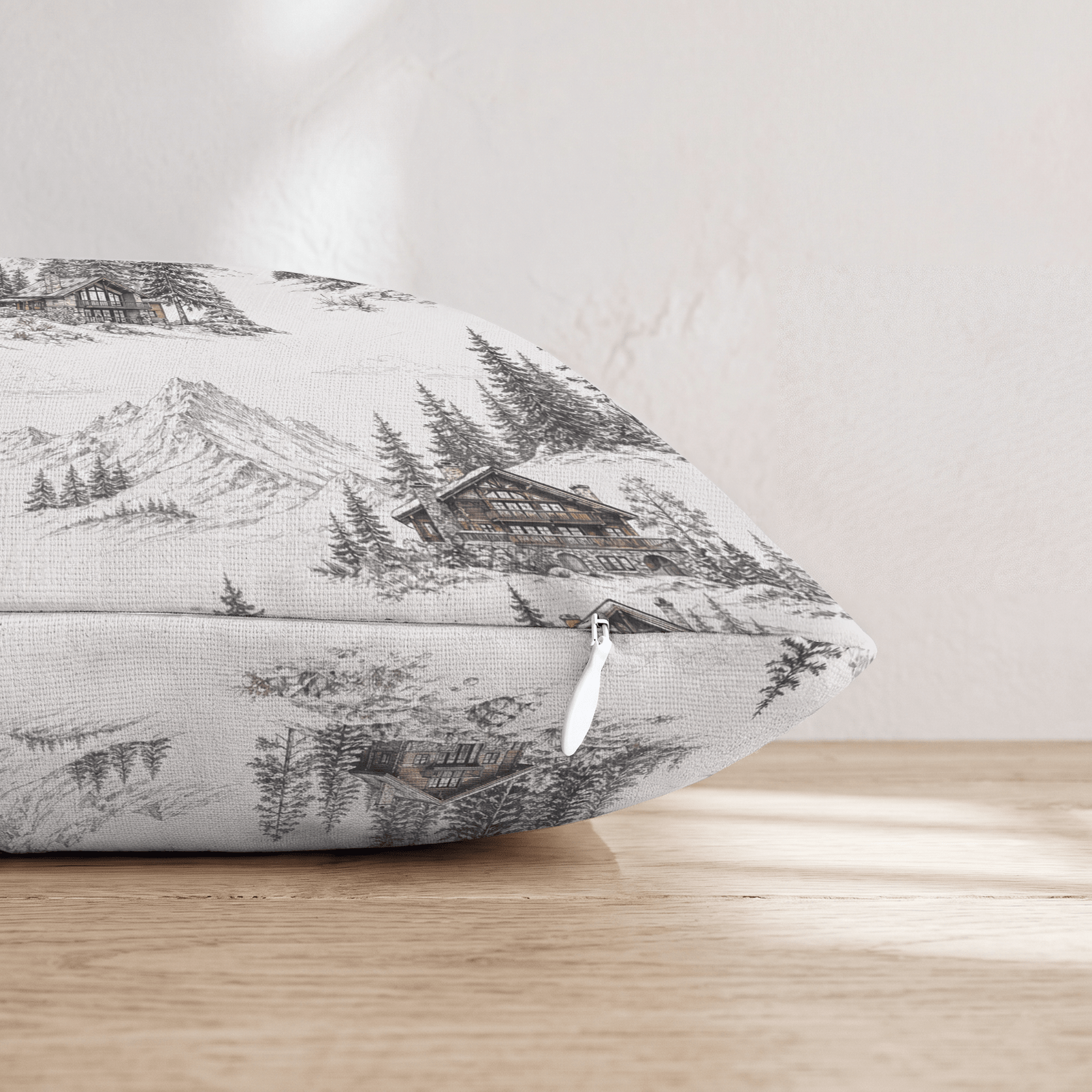 Mountain Home Toile Throw Pillow - Hillcroft Home