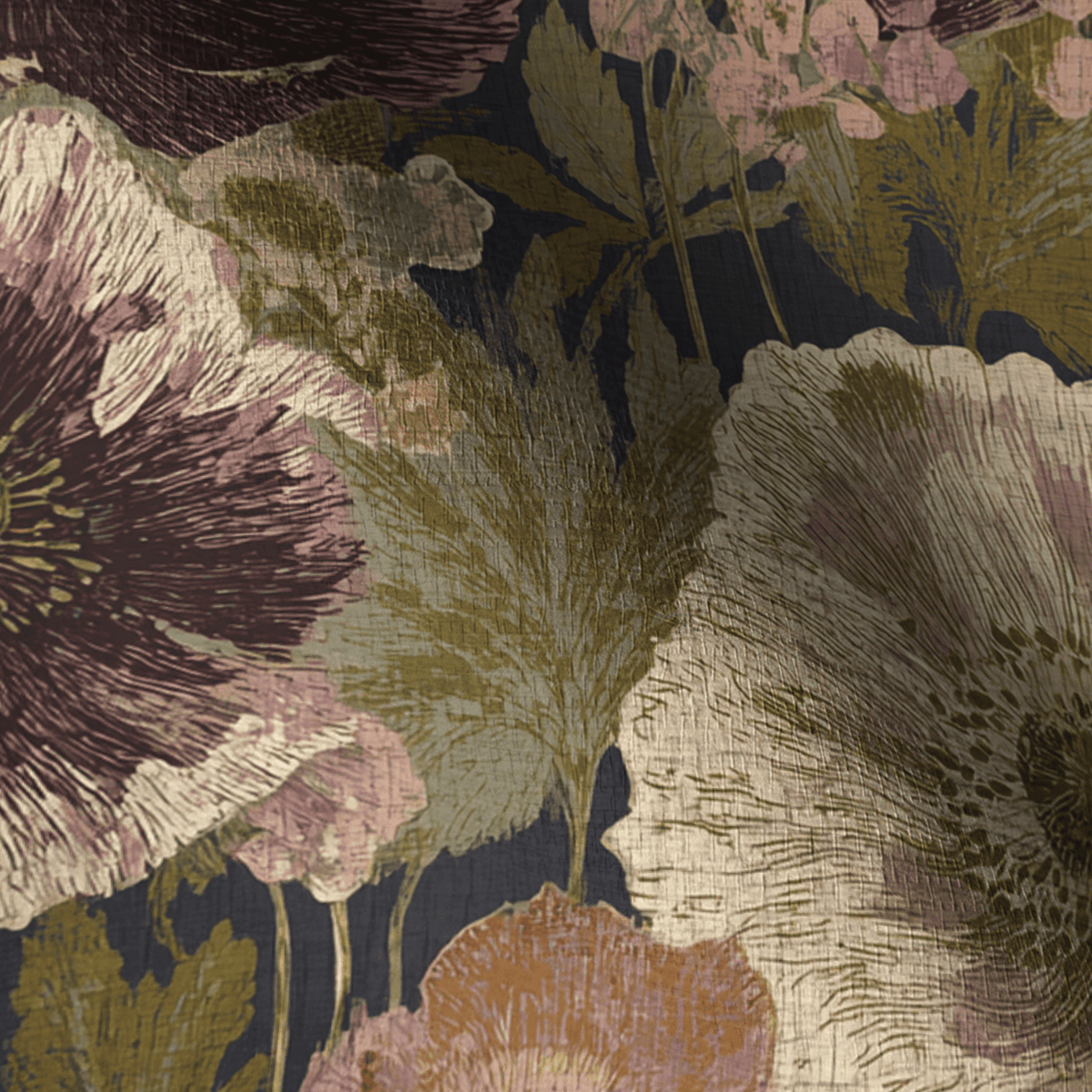 Mulberry Faux Grasscloth Wallpaper - Lemon Park