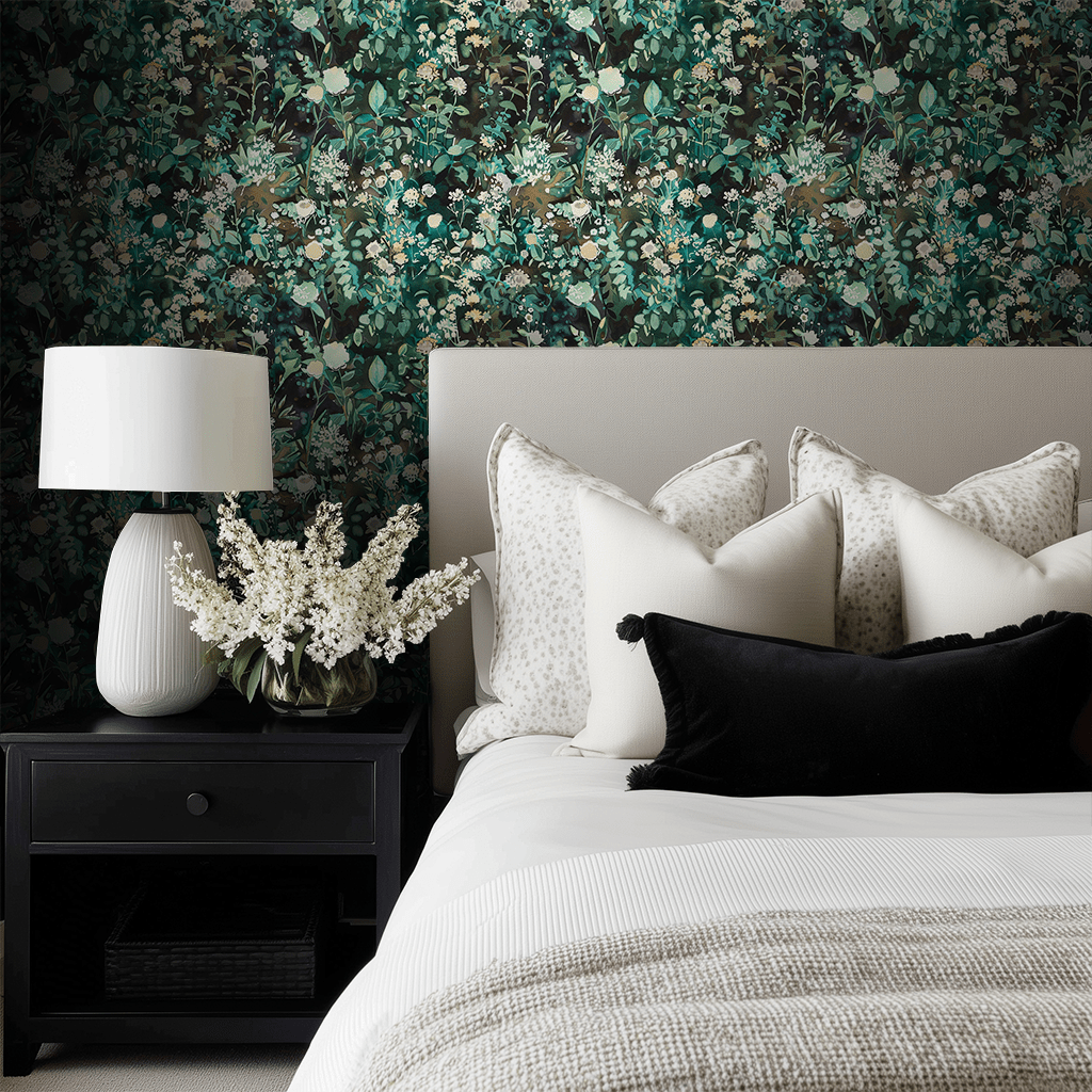 Murphy Blake Floral Wallpaper - Benton Lane Home - Painted Paper