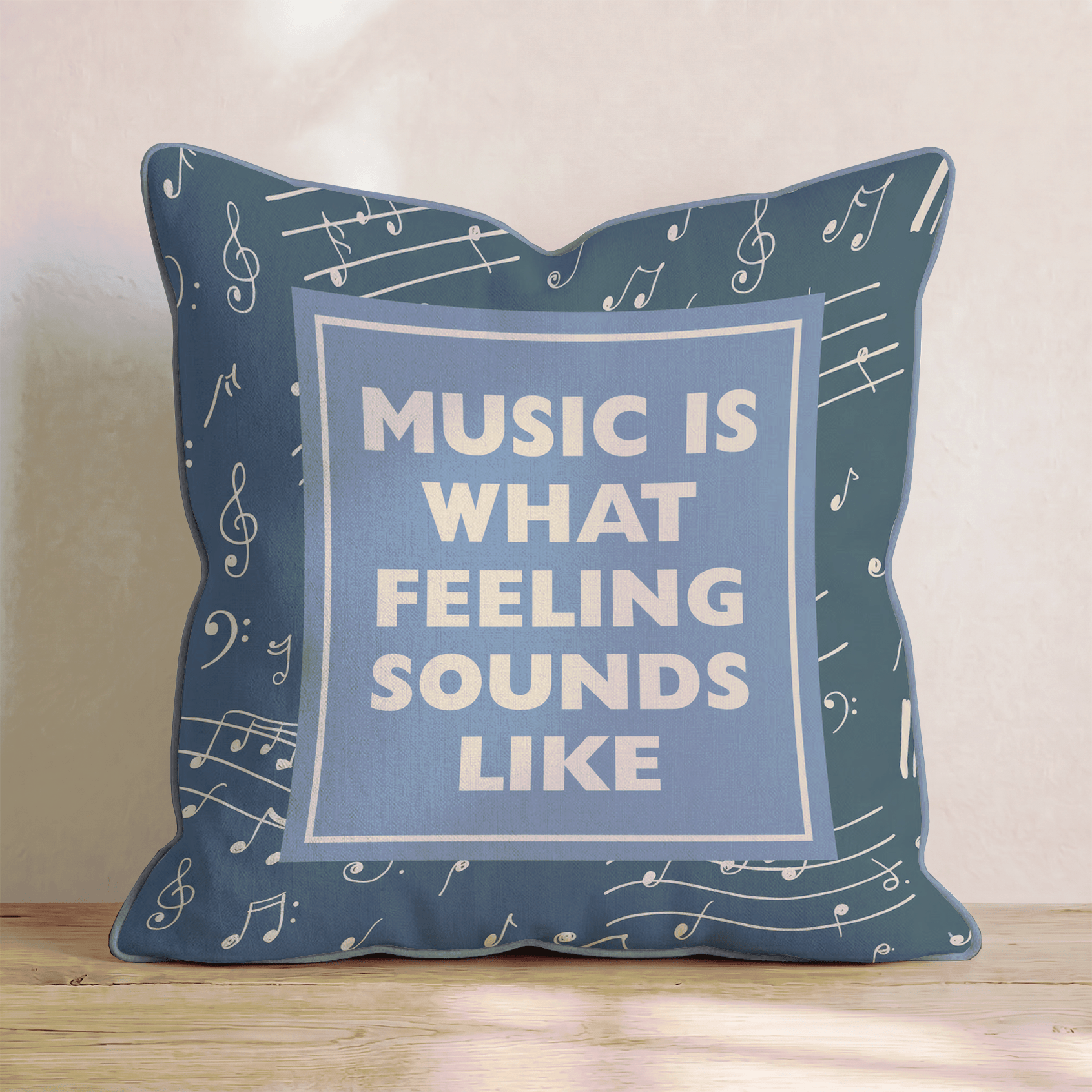 Music is Feelings Throw Pillow - Benton Lane Home - Hillcroft Home