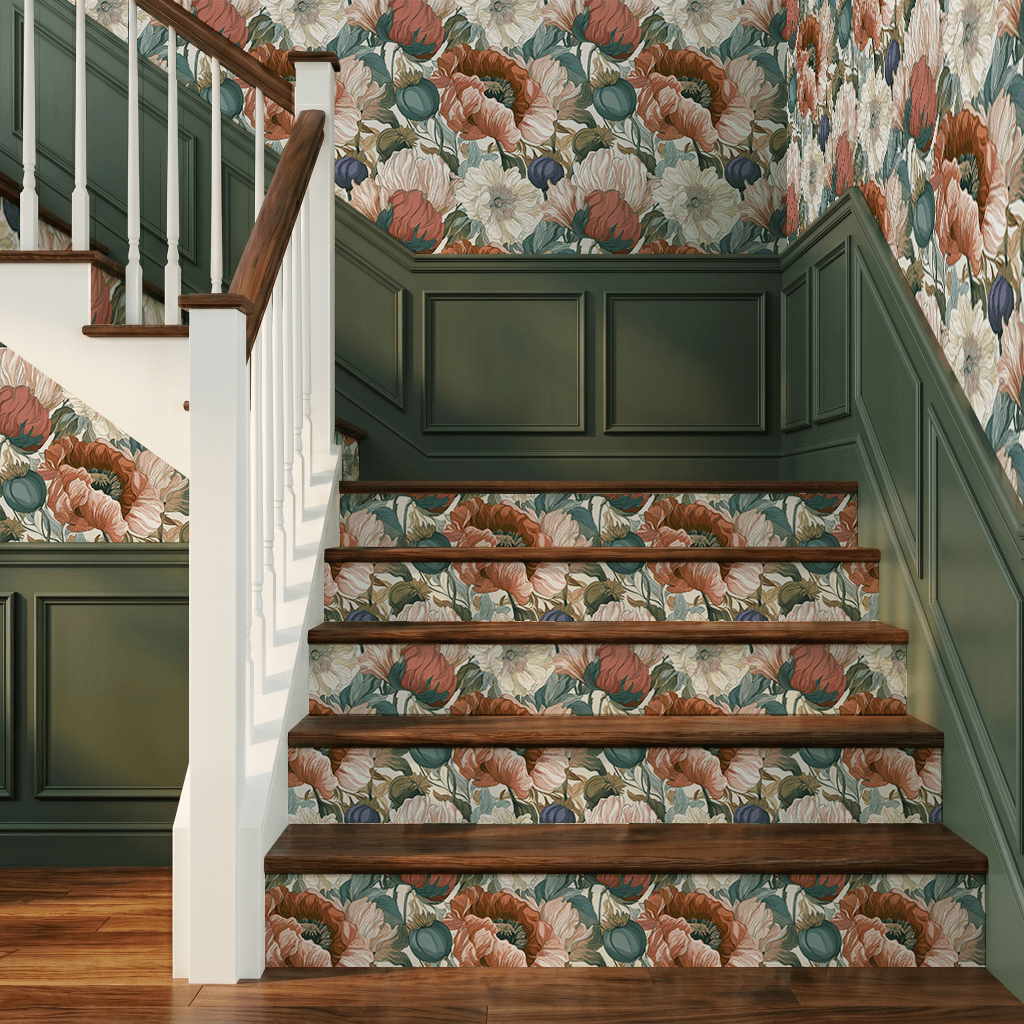 Muted Garden Wallpaper - Painted Paper
