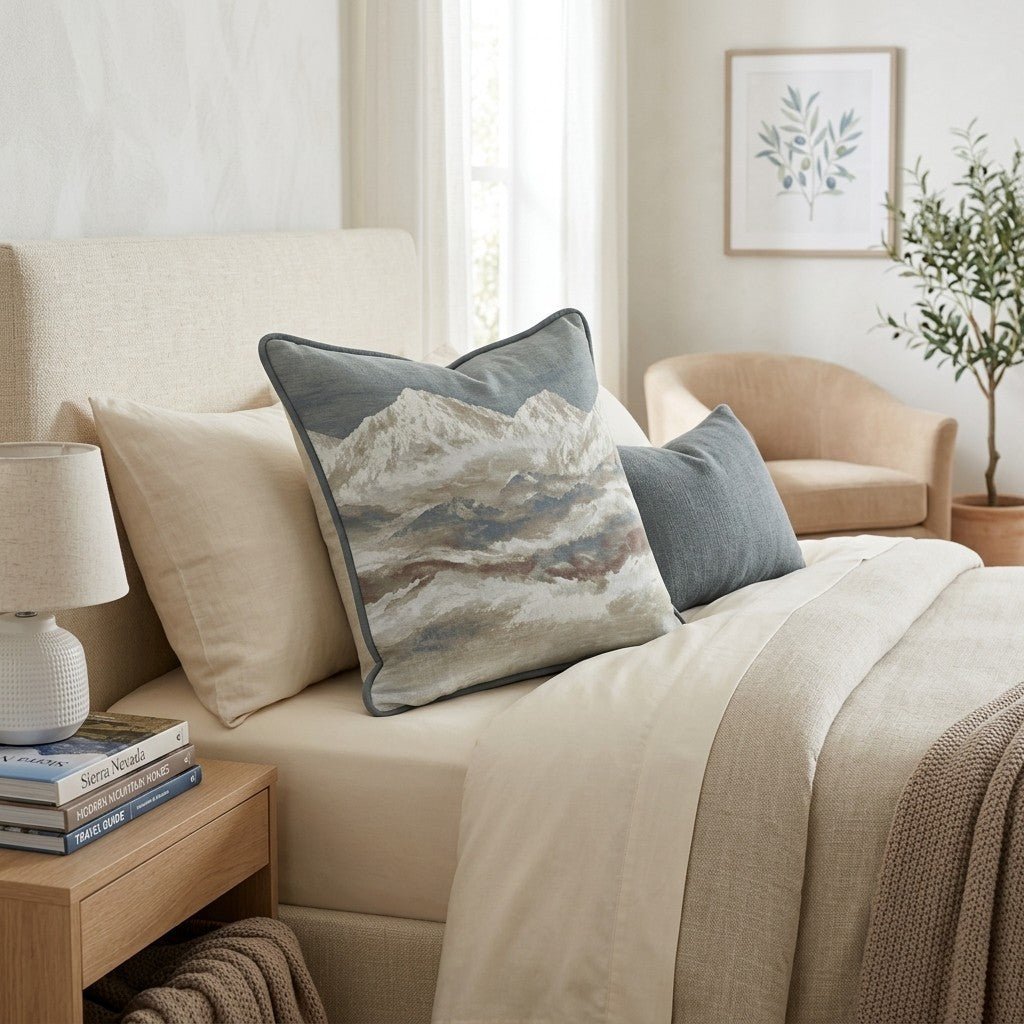 Muted Mountains Throw Pillow - Benton Lane Home - Hillcroft Home