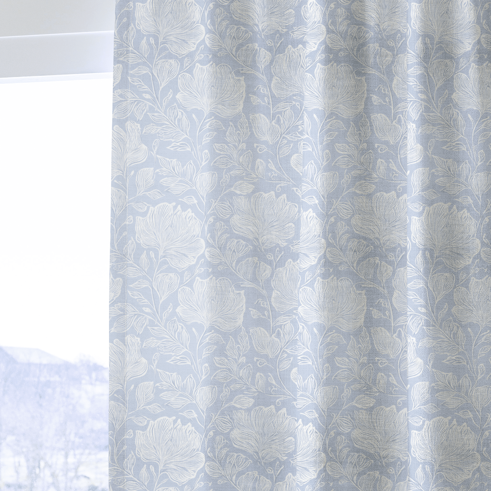 Muted Periwinkle - Drapery - Benton Lane Home - Lemon Park