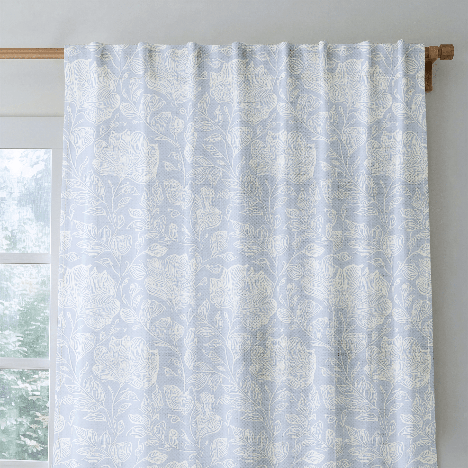 Muted Periwinkle - Drapery - Benton Lane Home - Lemon Park