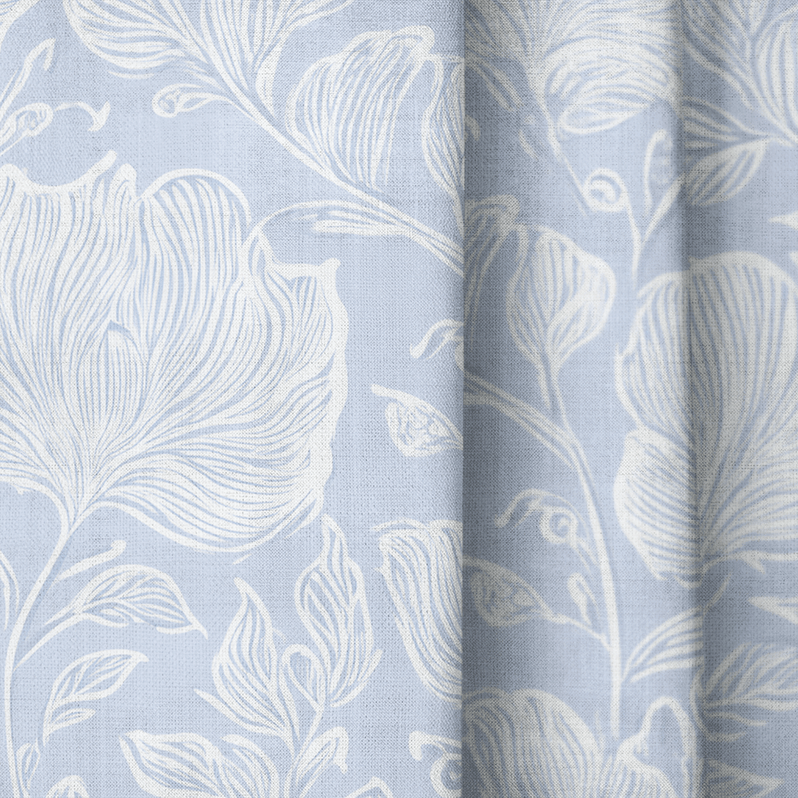 Muted Periwinkle - Drapery - Benton Lane Home - Lemon Park