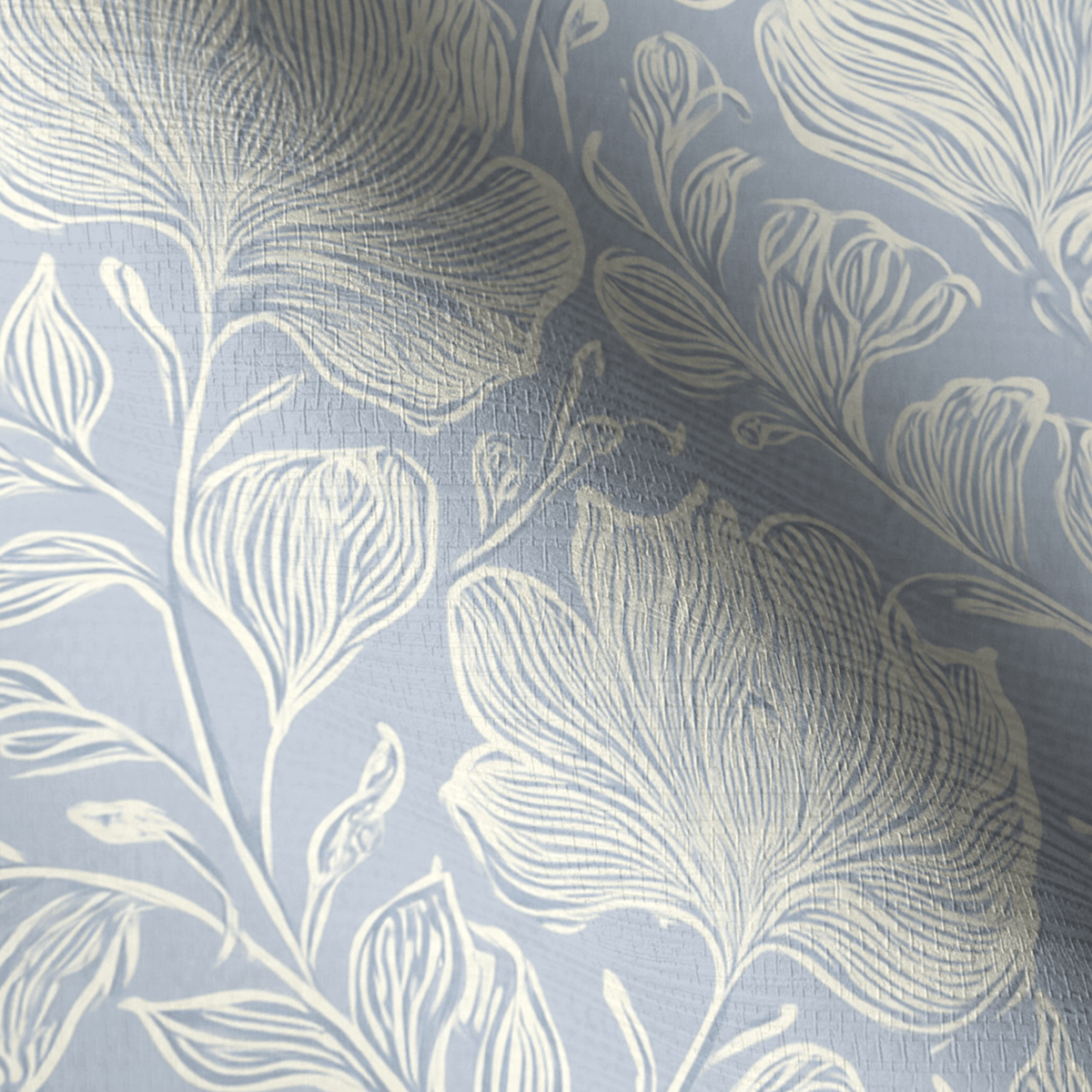 Muted Periwinkle Faux Grasscloth Wallpaper - Lemon Park