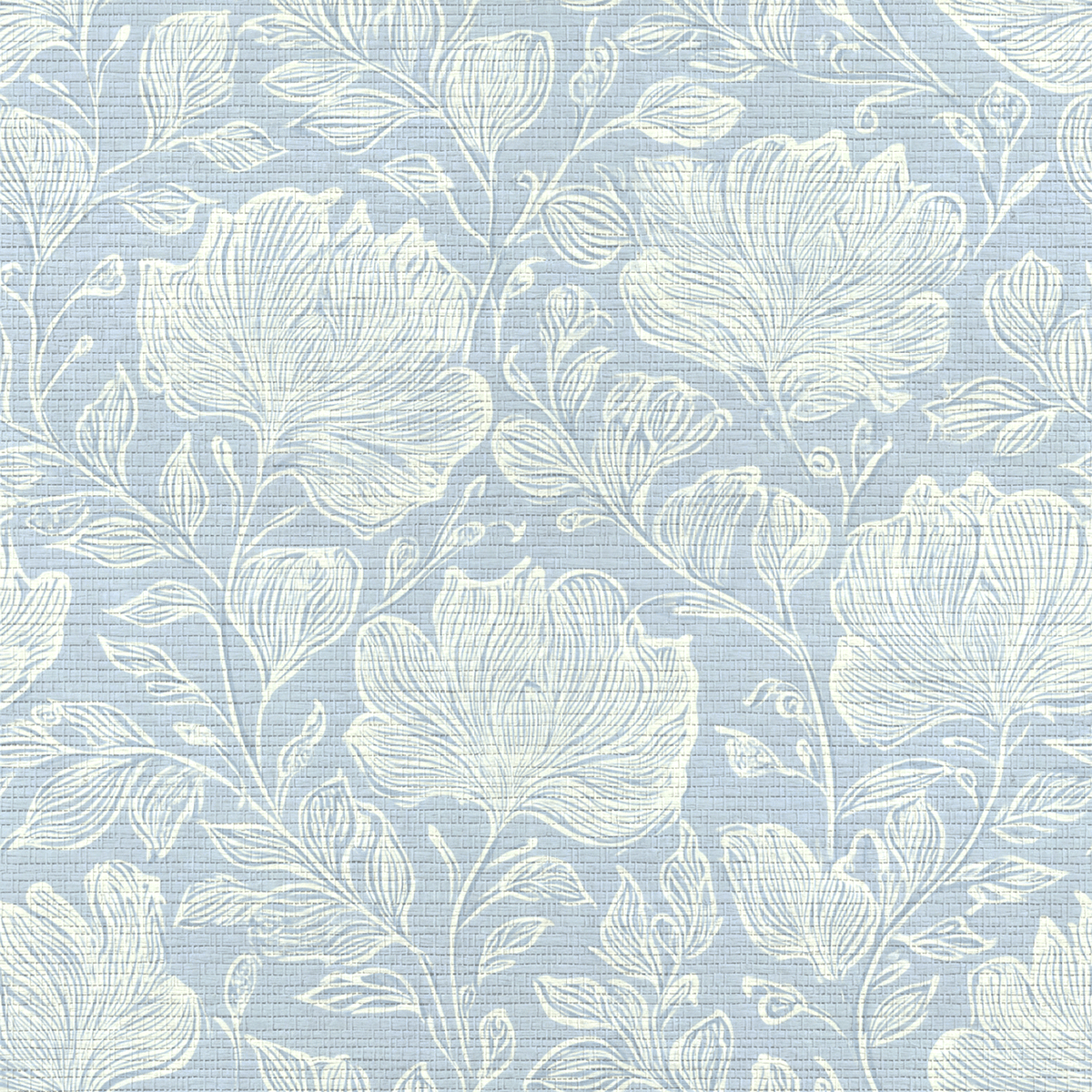 Muted Periwinkle Faux Grasscloth Wallpaper - Lemon Park