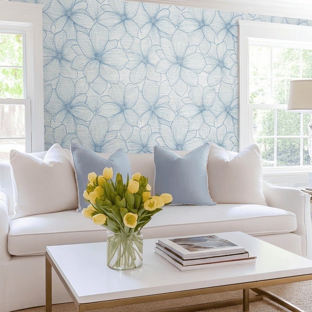 Nantucket Faux Grasscloth Wallpaper - Benton Lane Home - Lemon Park