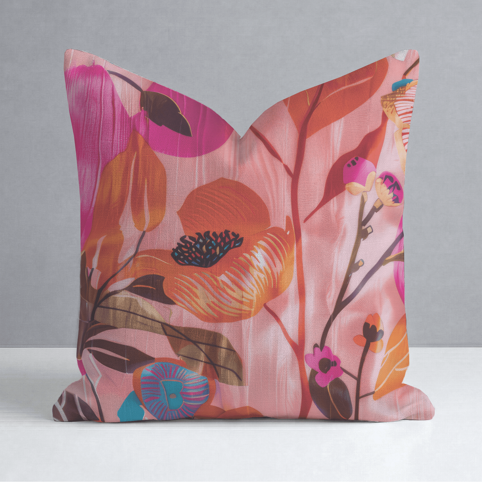 Natalia's Tropical Tapestry Throw Pillow - Benton Lane Home - Lemon Park