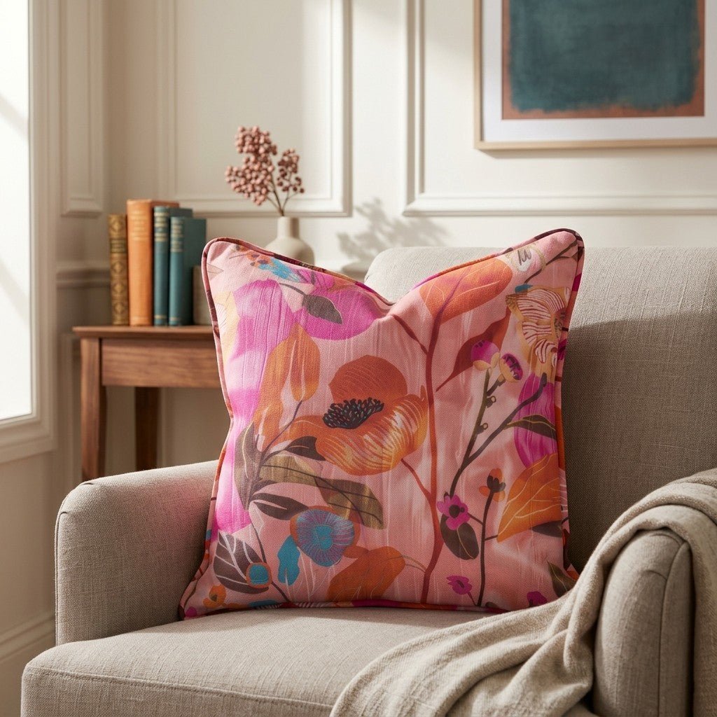 Natalia's Tropical Tapestry Throw Pillow - Benton Lane Home - Lemon Park