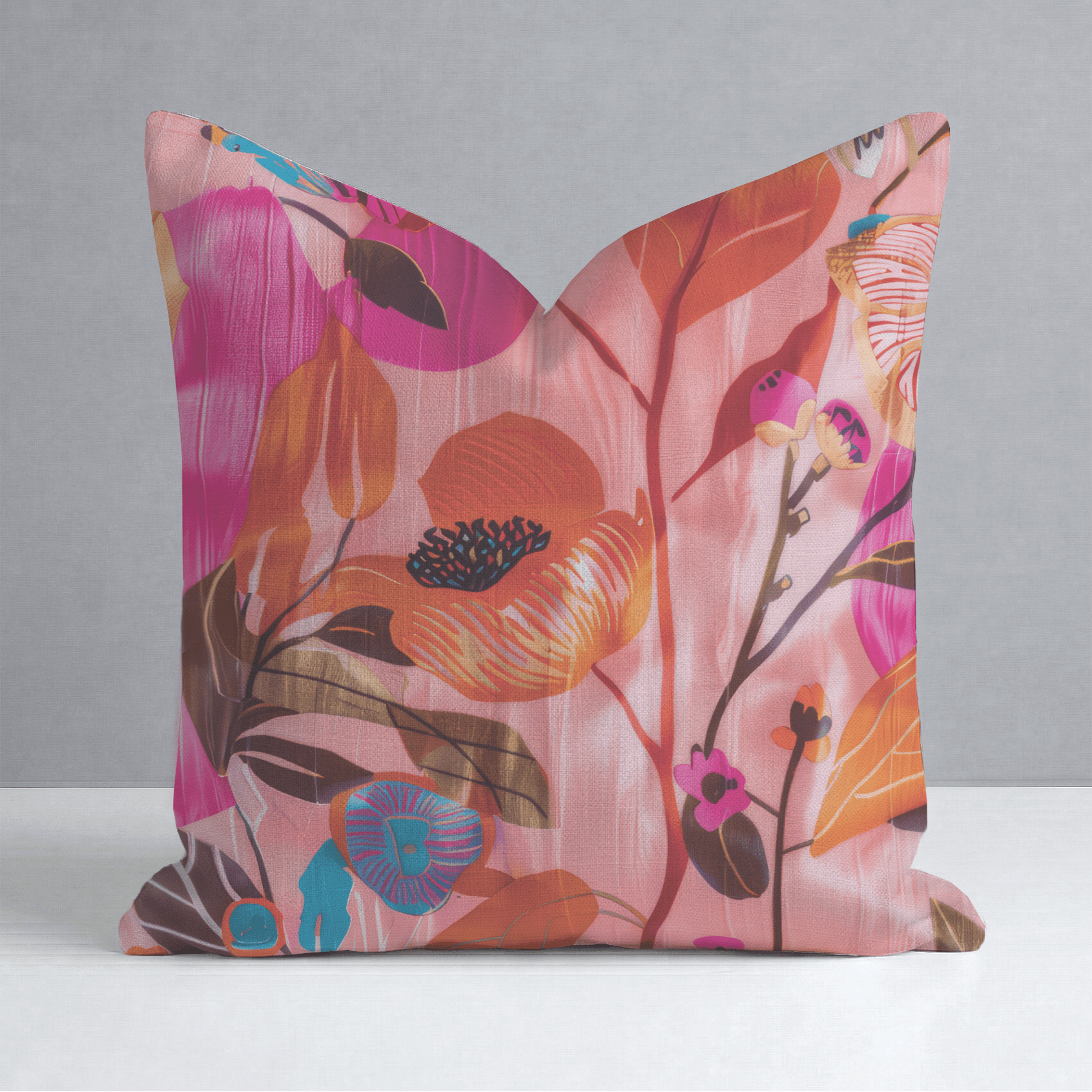 Natalia's Tropical Tapestry Throw Pillow - Benton Lane Home - Lemon Park