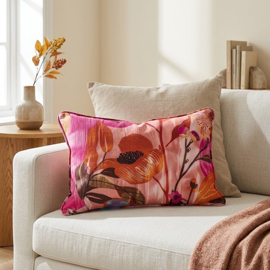 Natalia's Tropical Tapestry Throw Pillow - Benton Lane Home - Lemon Park