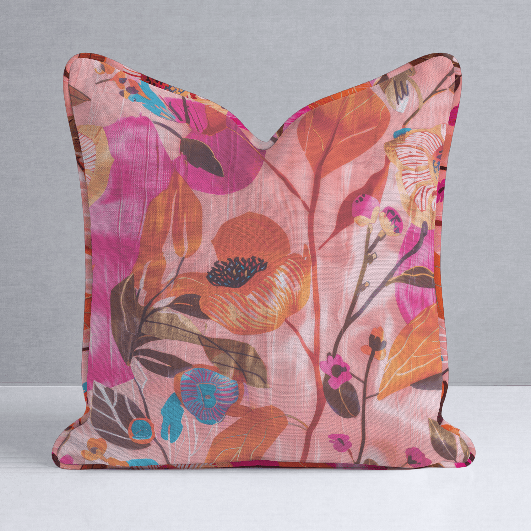 Natalia's Tropical Tapestry Throw Pillow - Benton Lane Home - Lemon Park