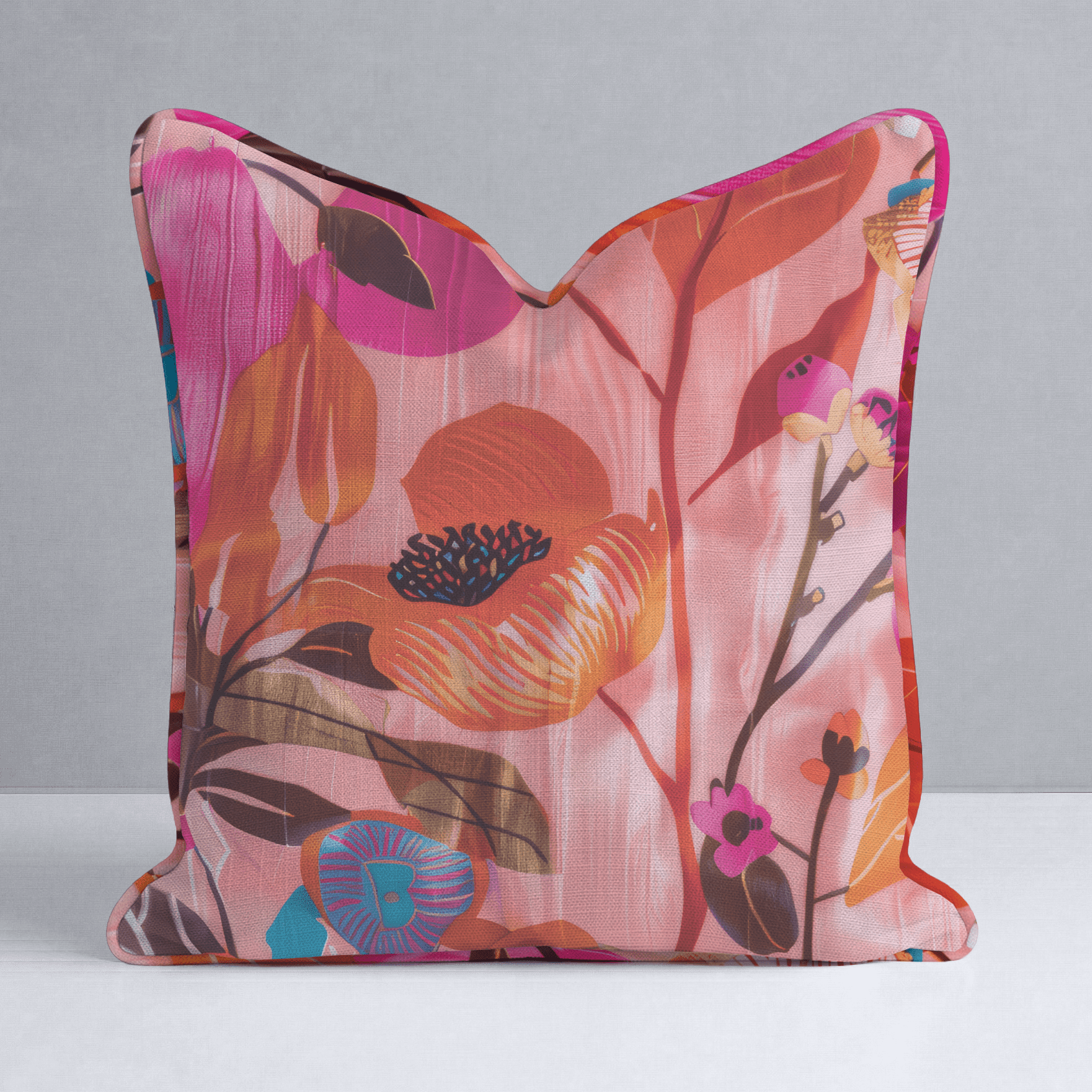 Natalia's Tropical Tapestry Throw Pillow - Benton Lane Home - Lemon Park