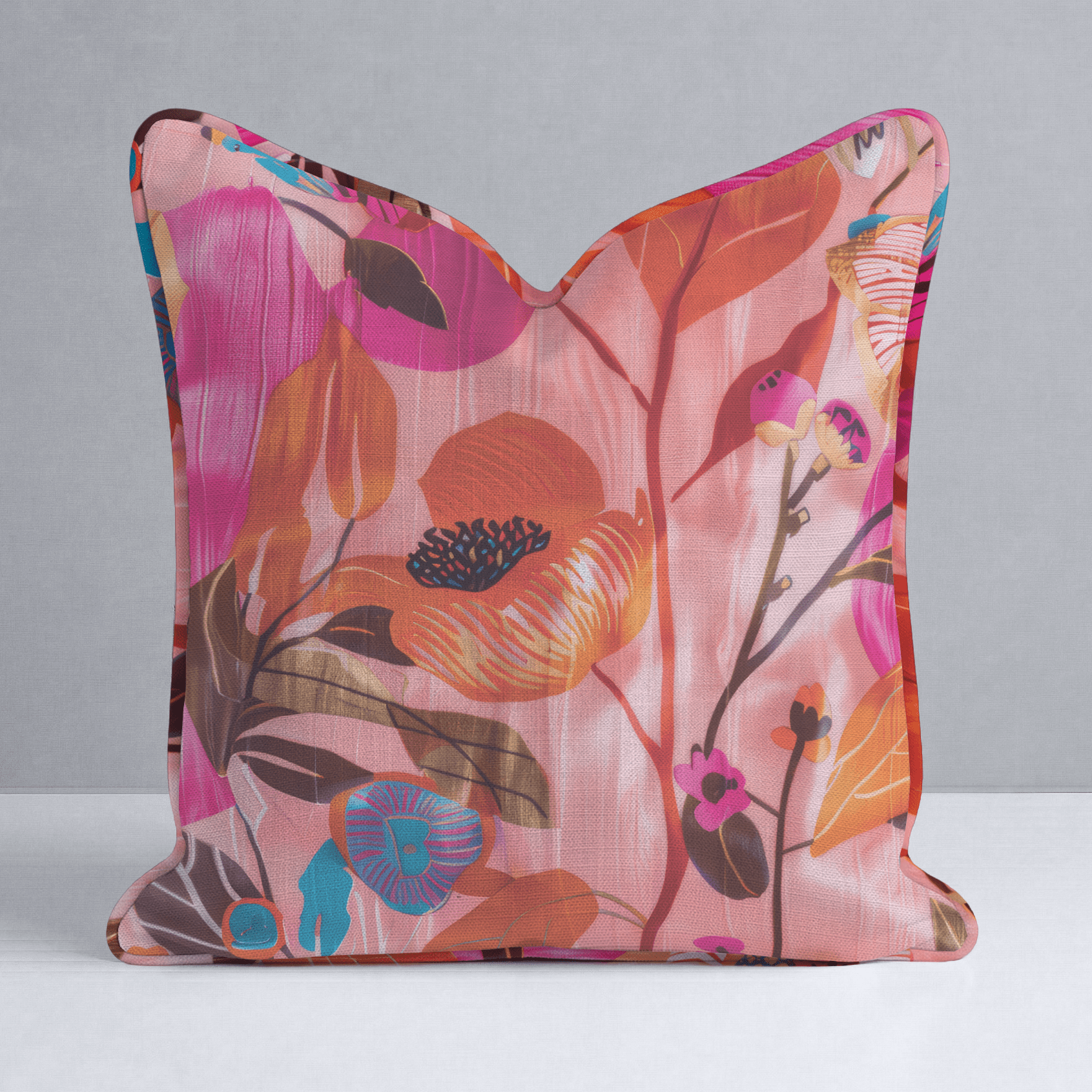 Natalia's Tropical Tapestry Throw Pillow - Benton Lane Home - Lemon Park