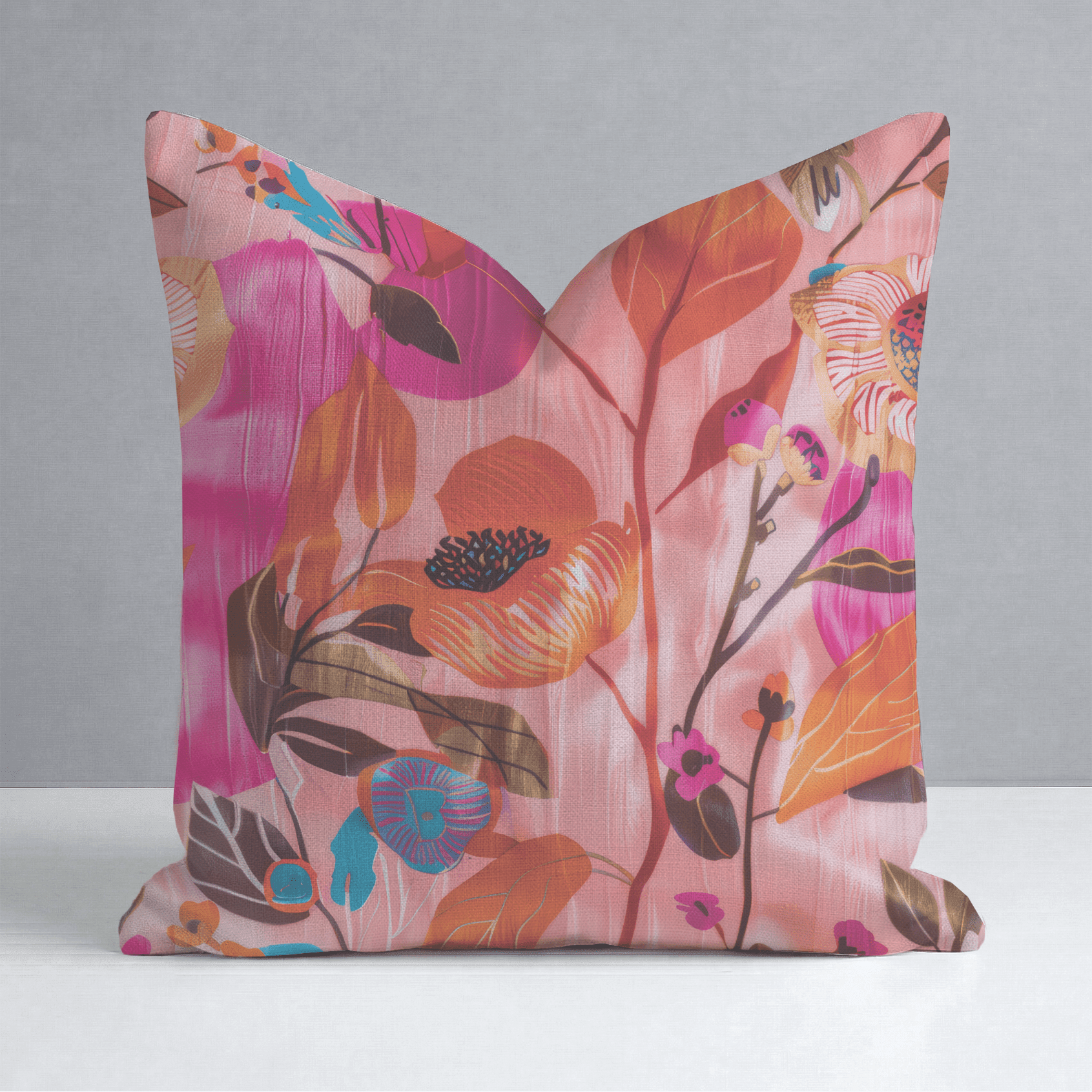 Natalia's Tropical Tapestry Throw Pillow - Benton Lane Home - Lemon Park