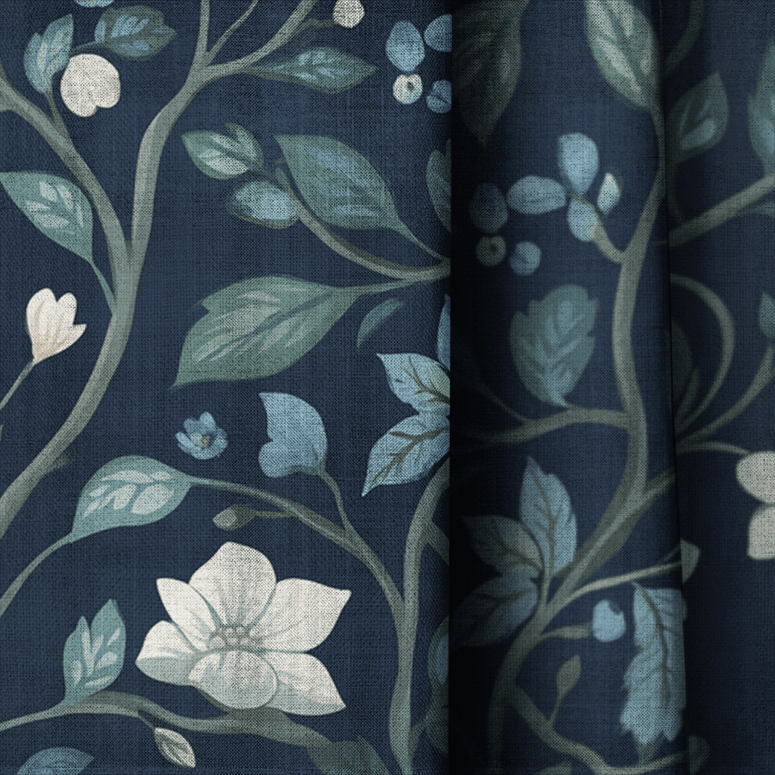 Navy - Drapery - Benton Lane Home - Lemon Park