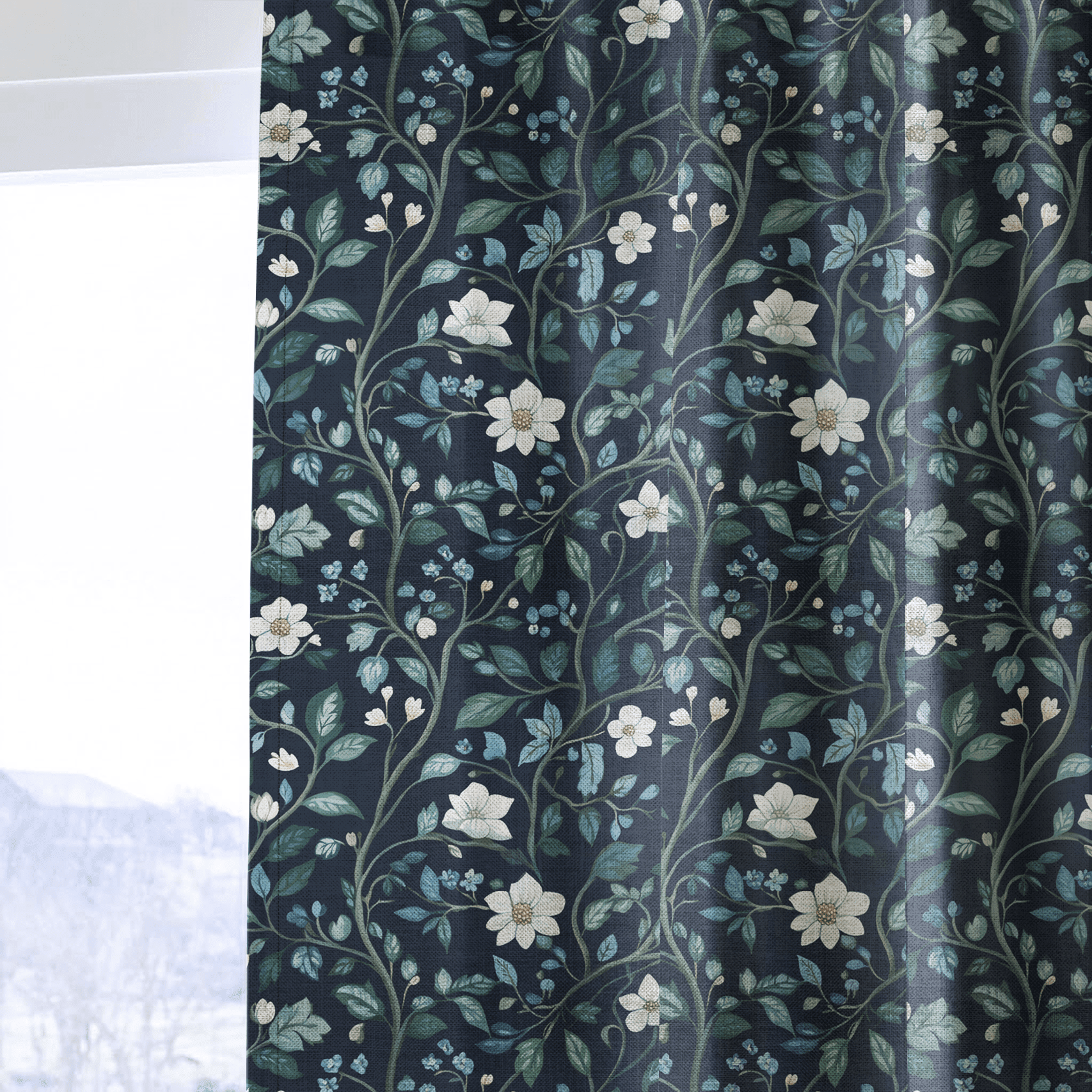 Navy - Drapery - Benton Lane Home - Lemon Park
