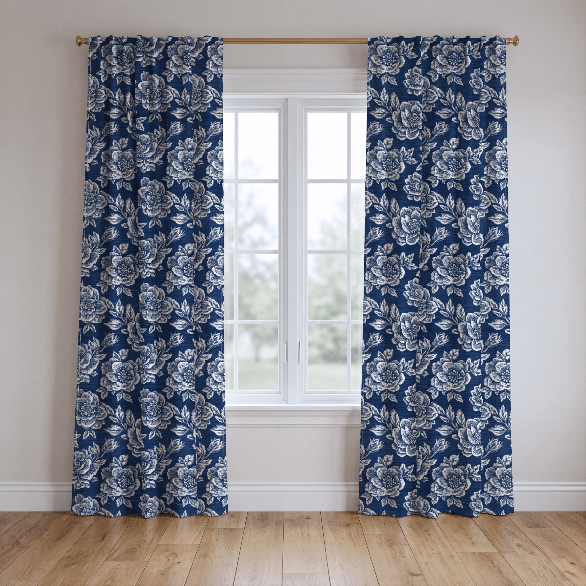 Navy Night - Drapery - Benton Lane Home - Lemon Park
