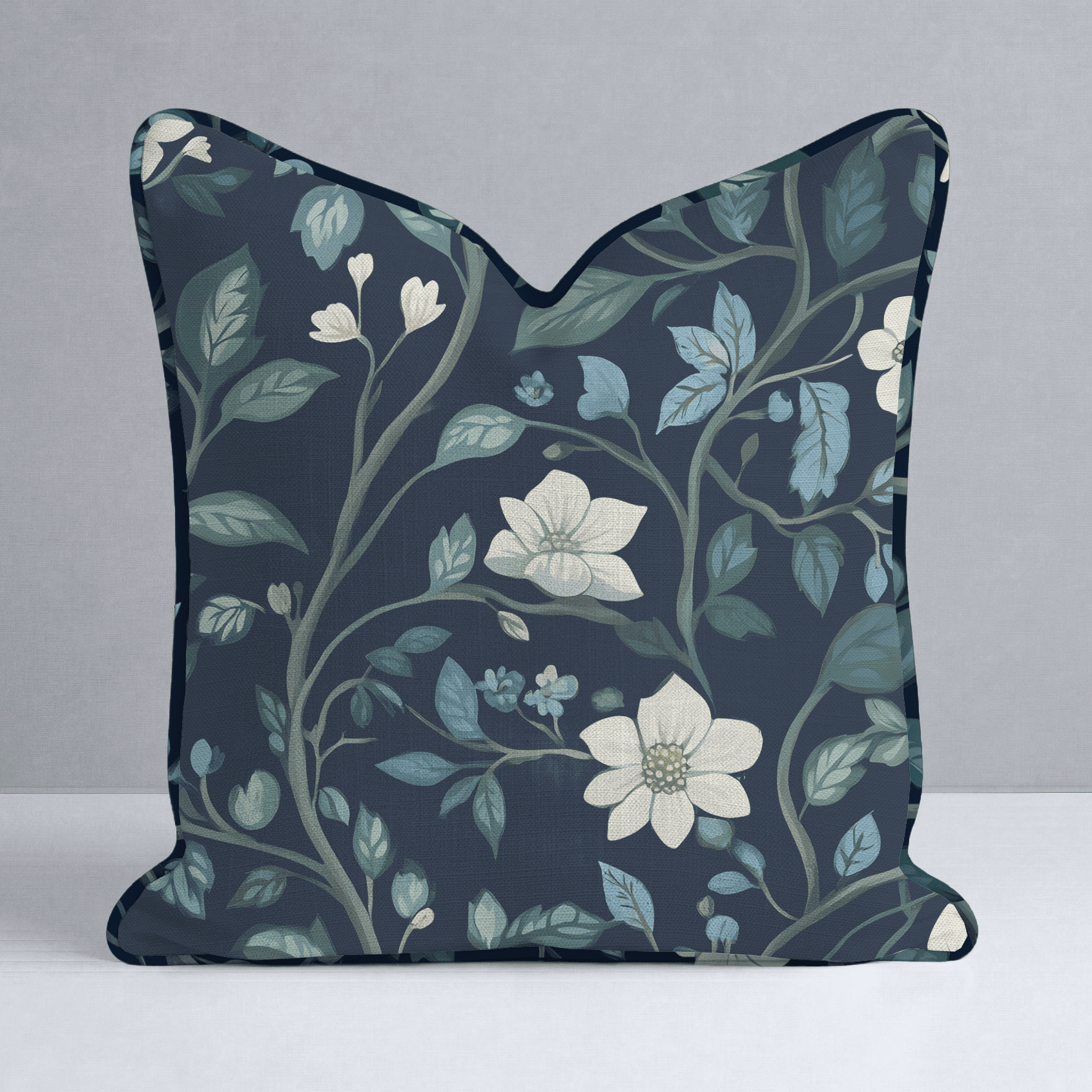Navy Throw Pillow - Benton Lane Home - Lemon Park