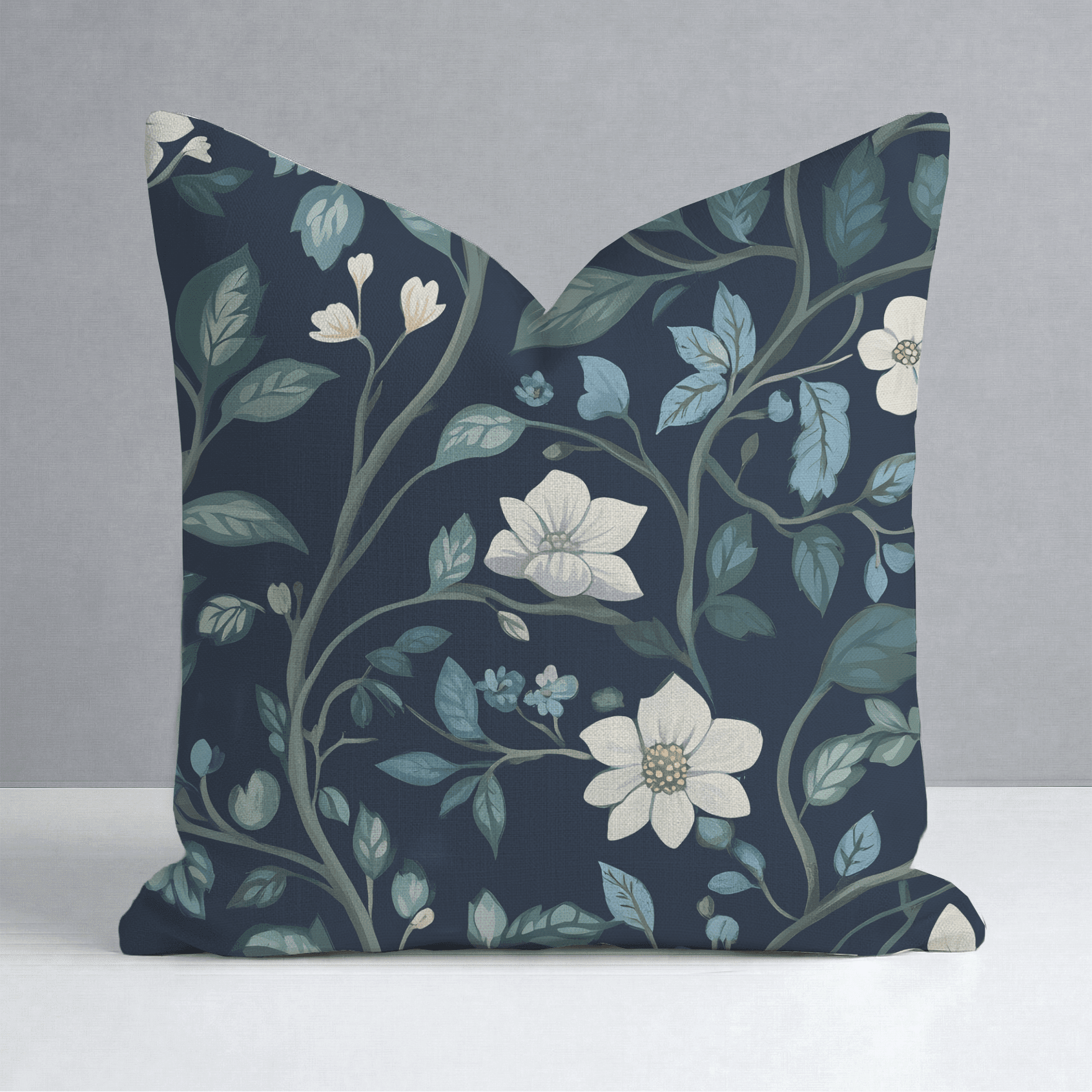 Navy Throw Pillow - Benton Lane Home - Lemon Park