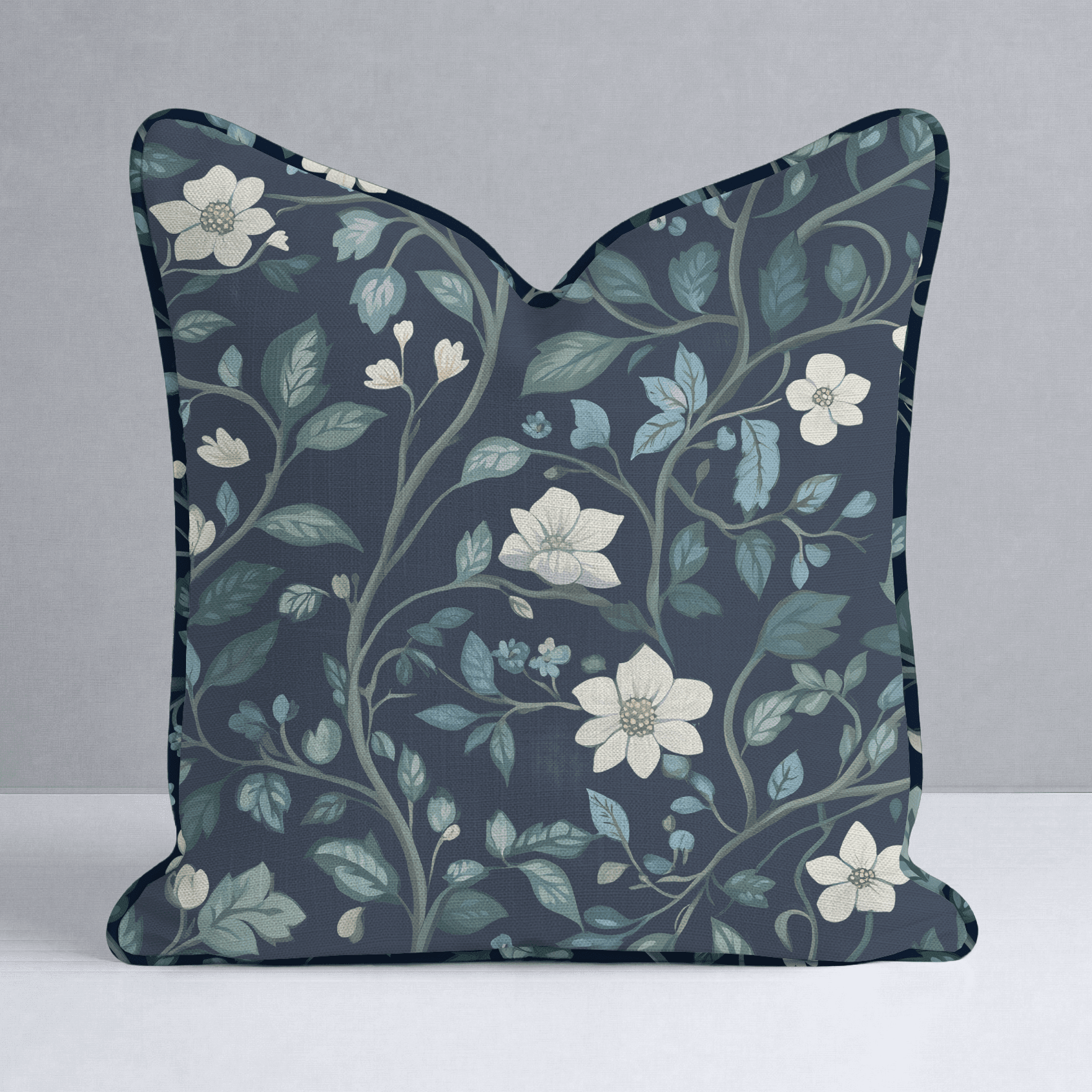 Navy Throw Pillow - Benton Lane Home - Lemon Park