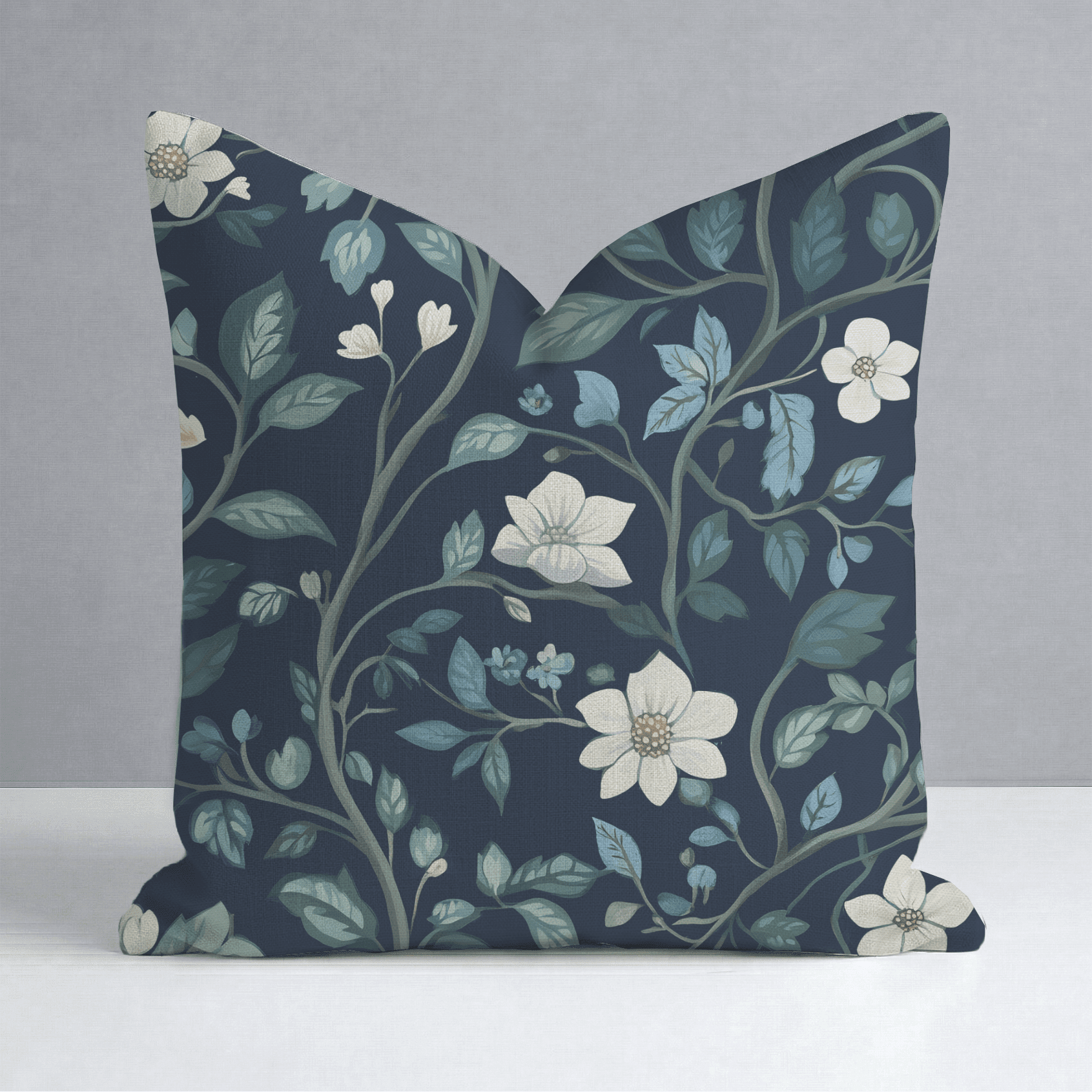 Navy Throw Pillow - Benton Lane Home - Lemon Park