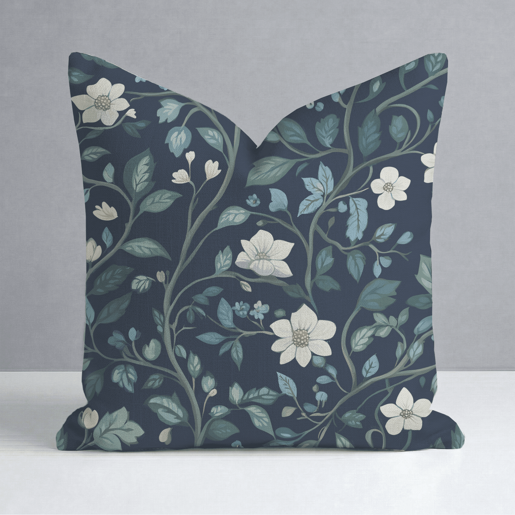 Navy Throw Pillow - Benton Lane Home - Lemon Park