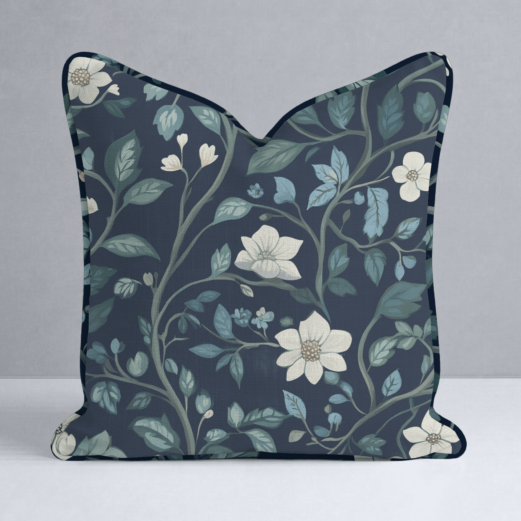Navy Throw Pillow - Benton Lane Home - Lemon Park