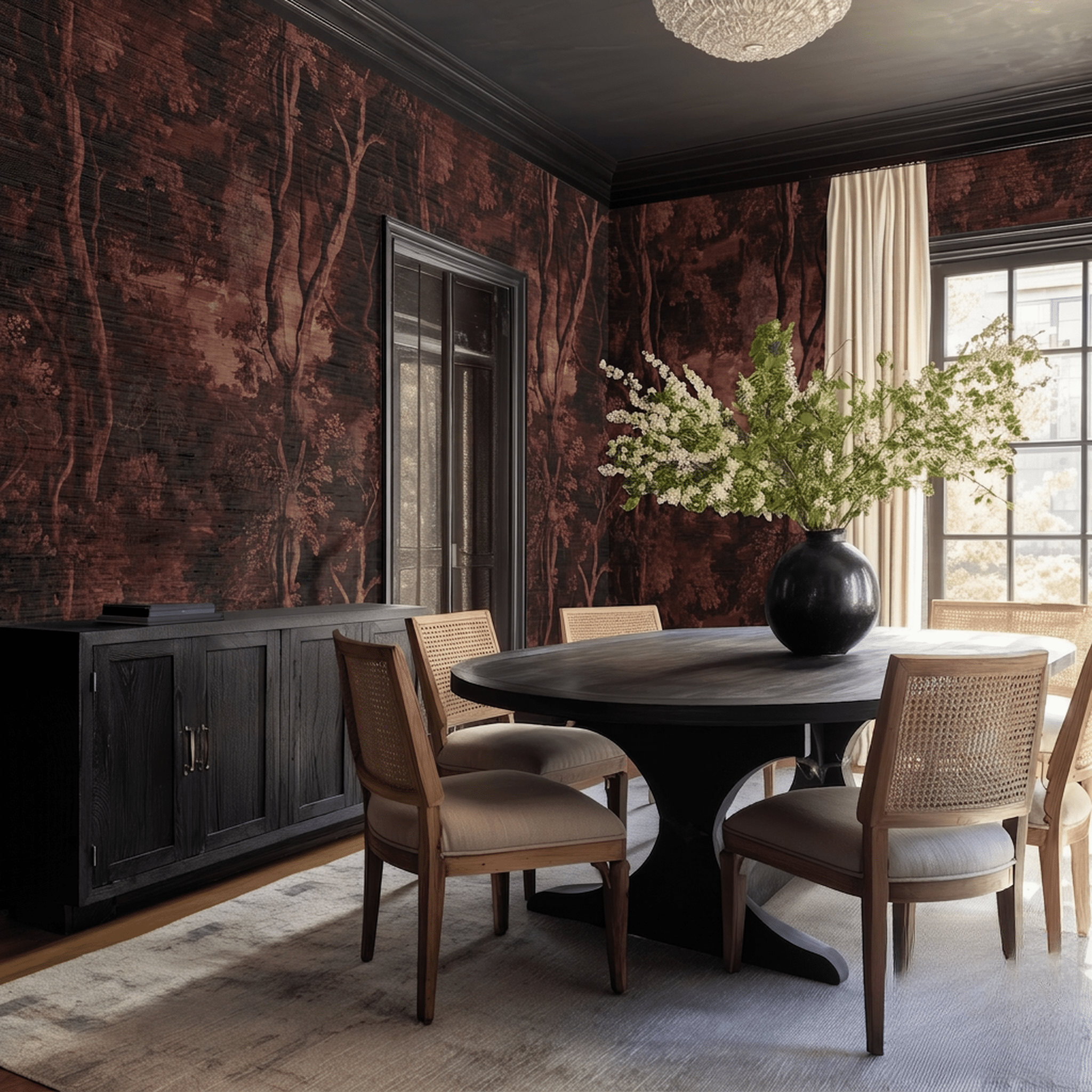 Nerissa Faux Grasscloth Wallpaper - Benton Lane Home - Painted Paper