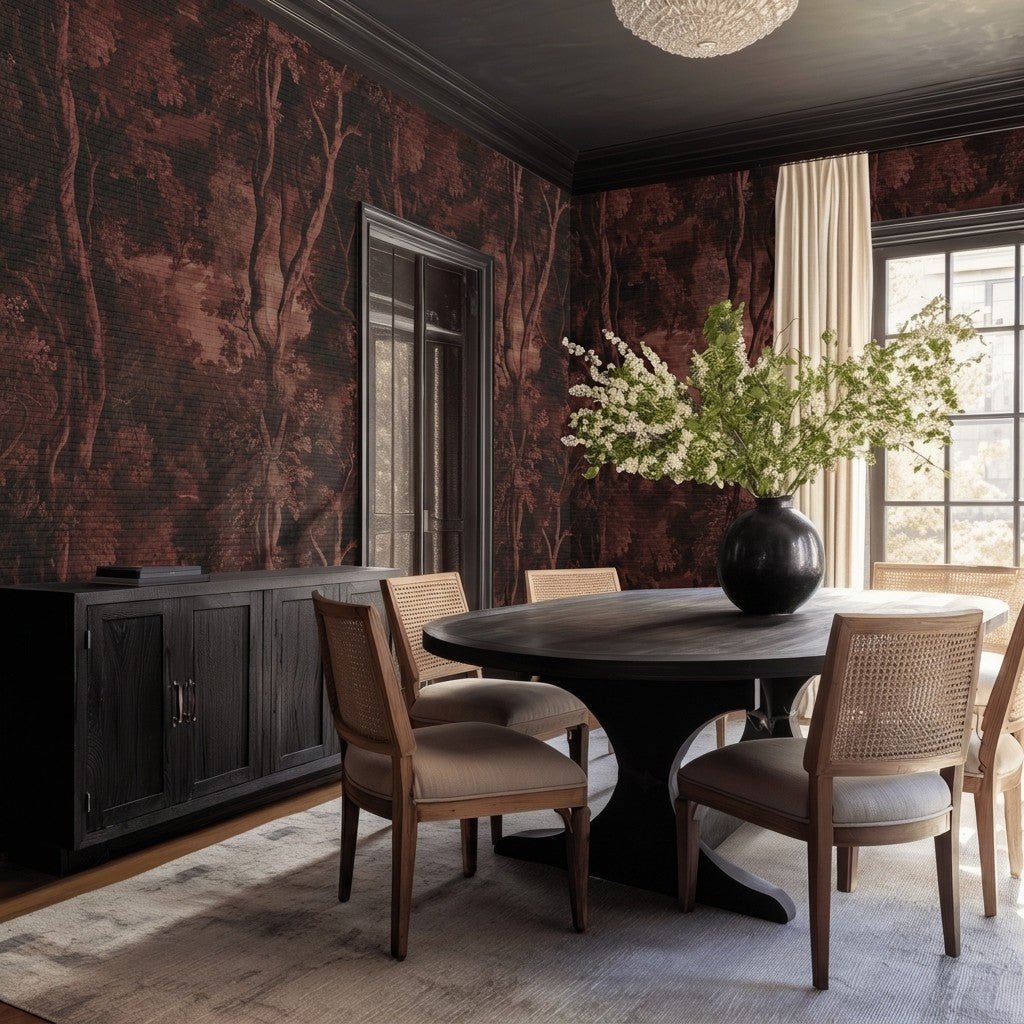 Nerissa Faux Grasscloth Wallpaper - Painted Paper