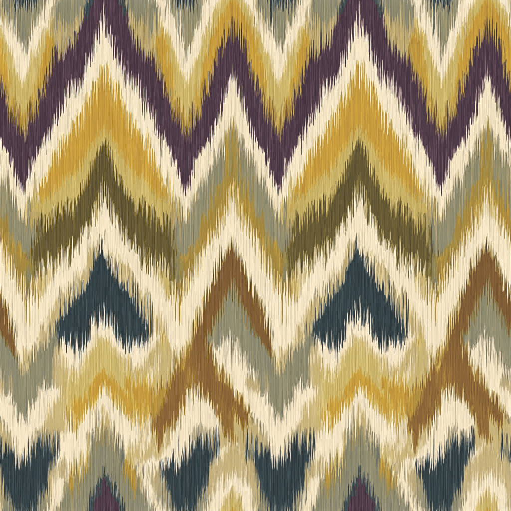 Nicole - Chevron Ikat Wallpaper - Painted Paper
