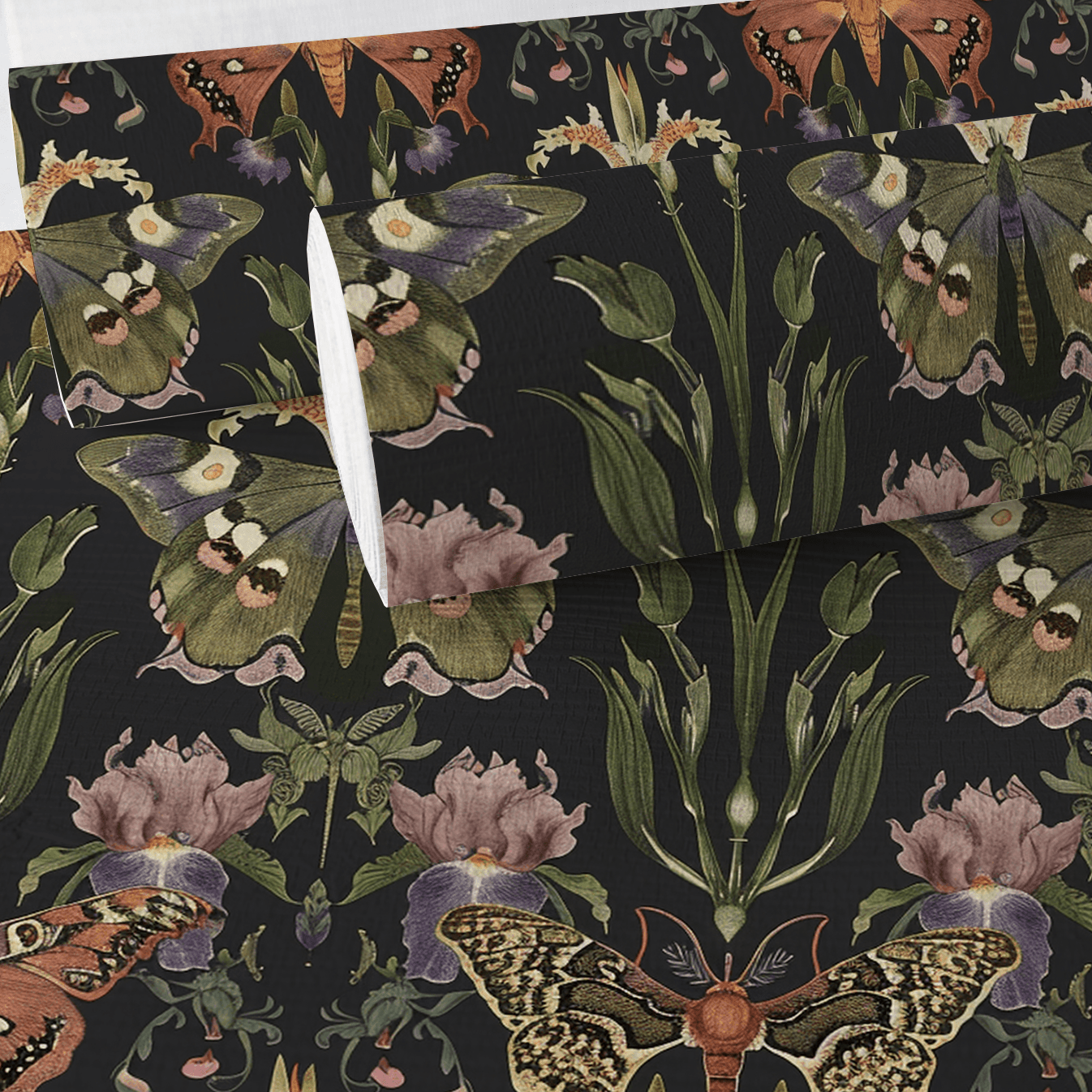 Nocturne Meadow Faux Grasscloth Wallpaper - Painted Paper