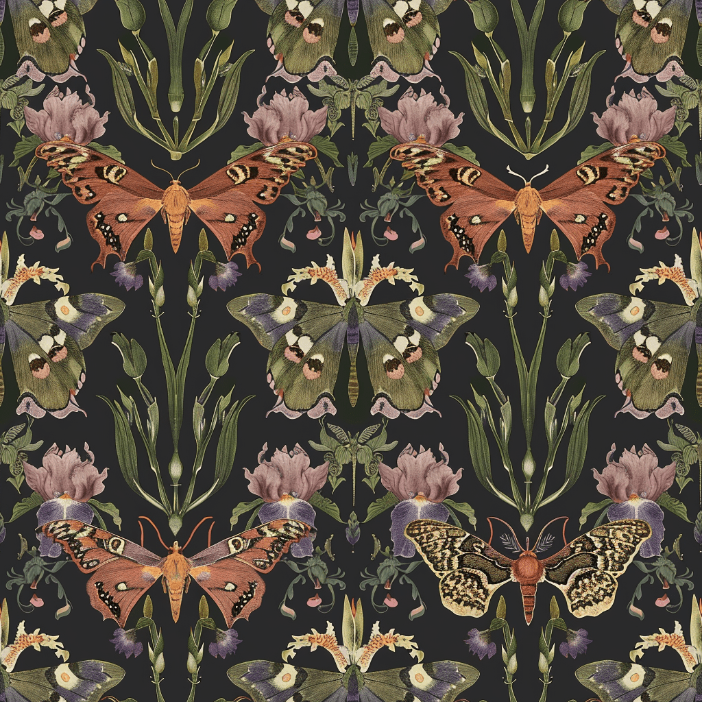 Nocturne Meadow Wallpaper - Benton Lane Home - Painted Paper