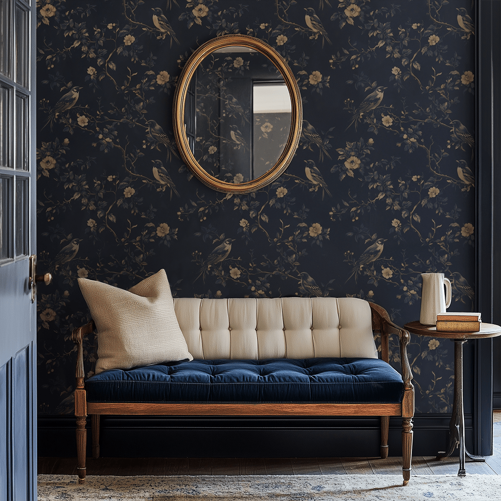 Nocturne & Nest Wallpaper - Benton Lane Home - Painted Paper