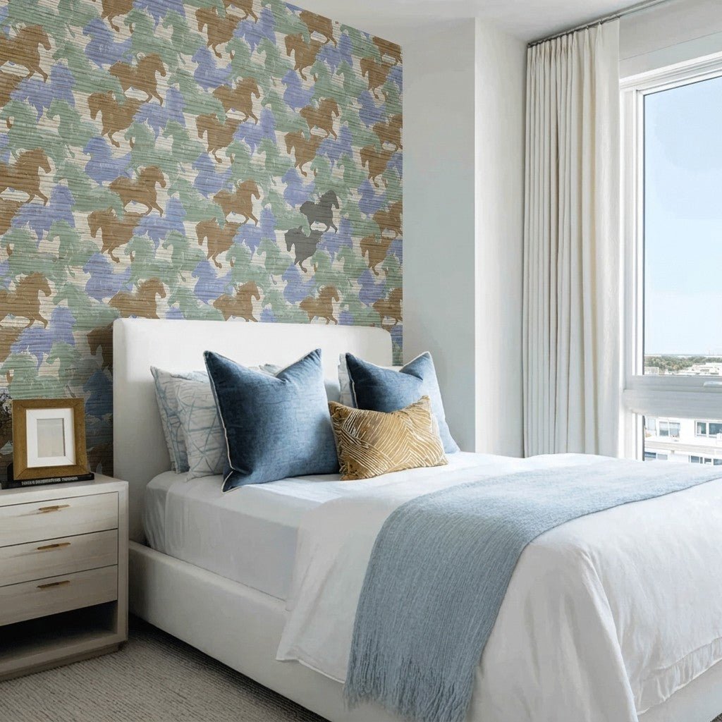 Noli Faux Grasscloth Wallpaper - Benton Lane Home - Lemon Park